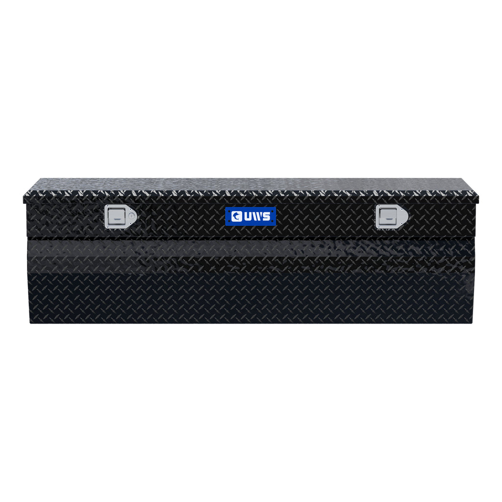 UWS EC20362 60-Inch Gloss Black Heavy-Wall Aluminum Wedge Truck Storage Box, RigidCore Lid