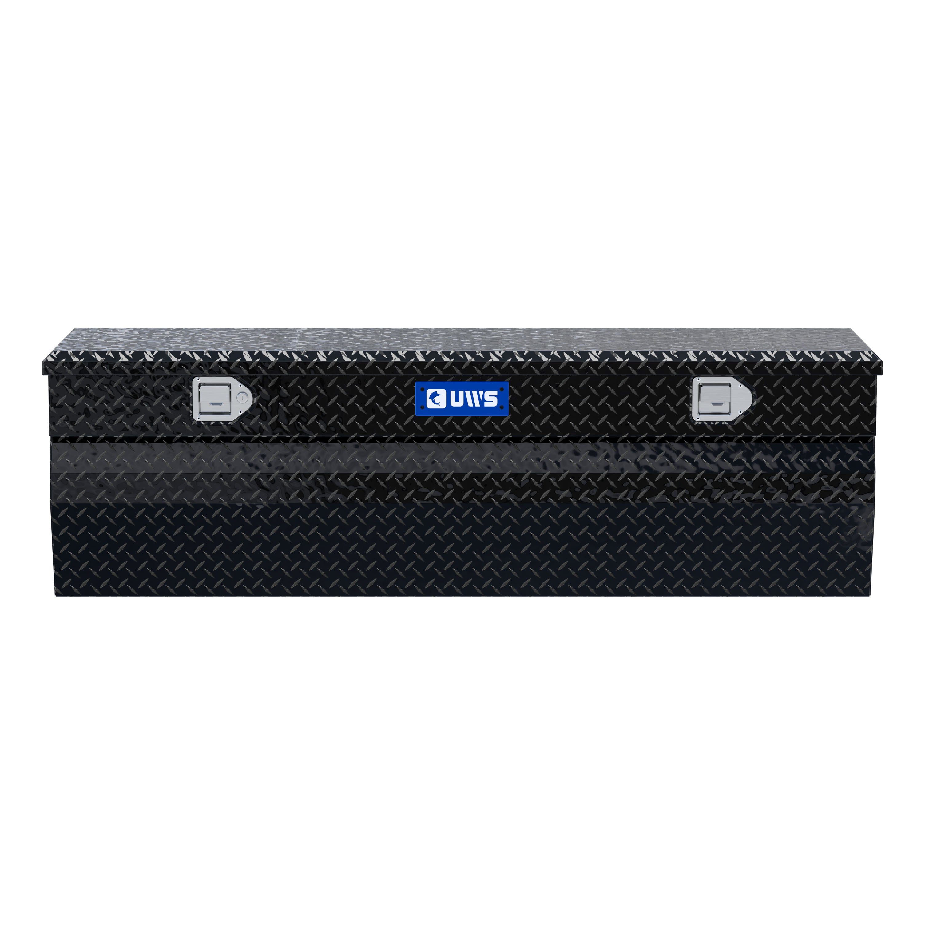 UWS EC20362 60-Inch Gloss Black Heavy-Wall Aluminum Wedge Truck Storage Box, RigidCore Lid