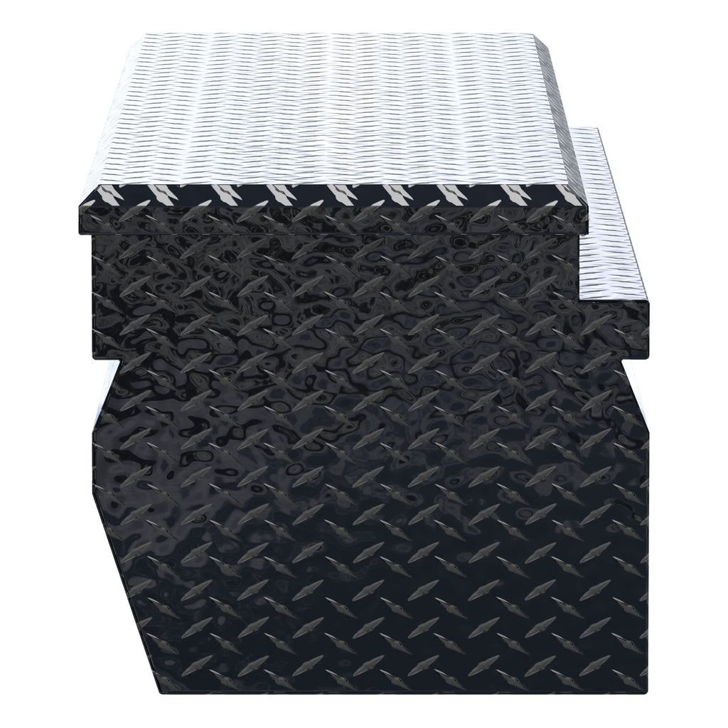 UWS EC20362 60-Inch Gloss Black Heavy-Wall Aluminum Wedge Truck Storage Box, RigidCore Lid