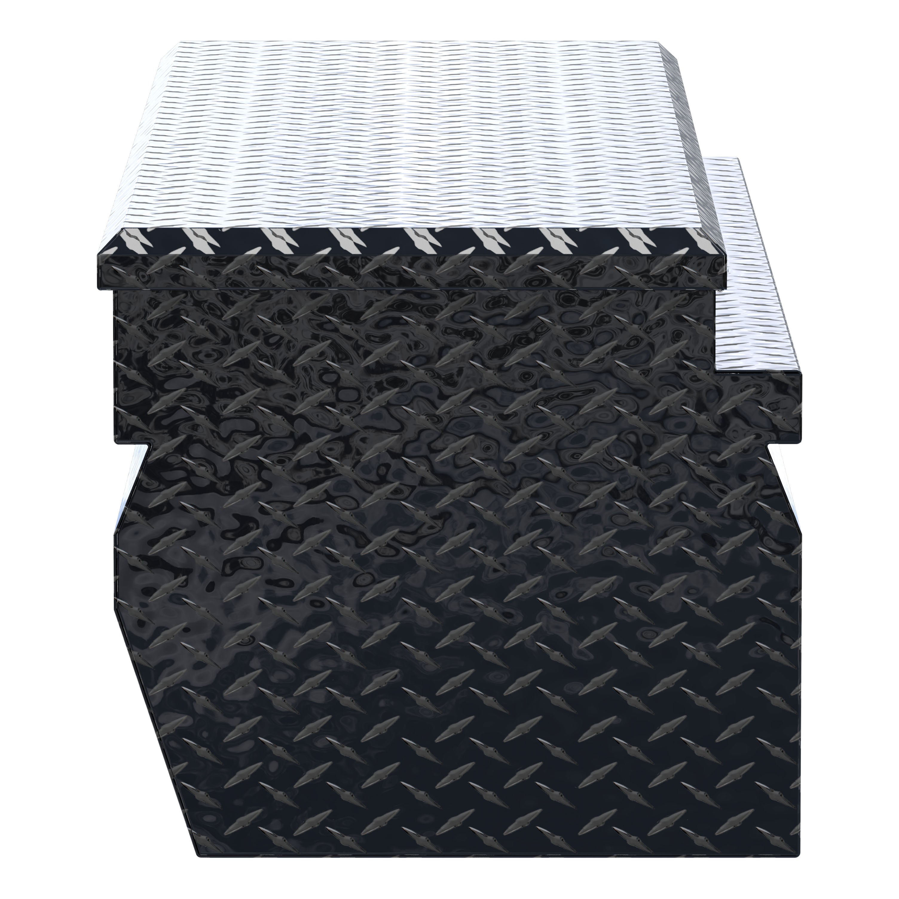UWS EC20362 60-Inch Gloss Black Heavy-Wall Aluminum Wedge Truck Storage Box, RigidCore Lid