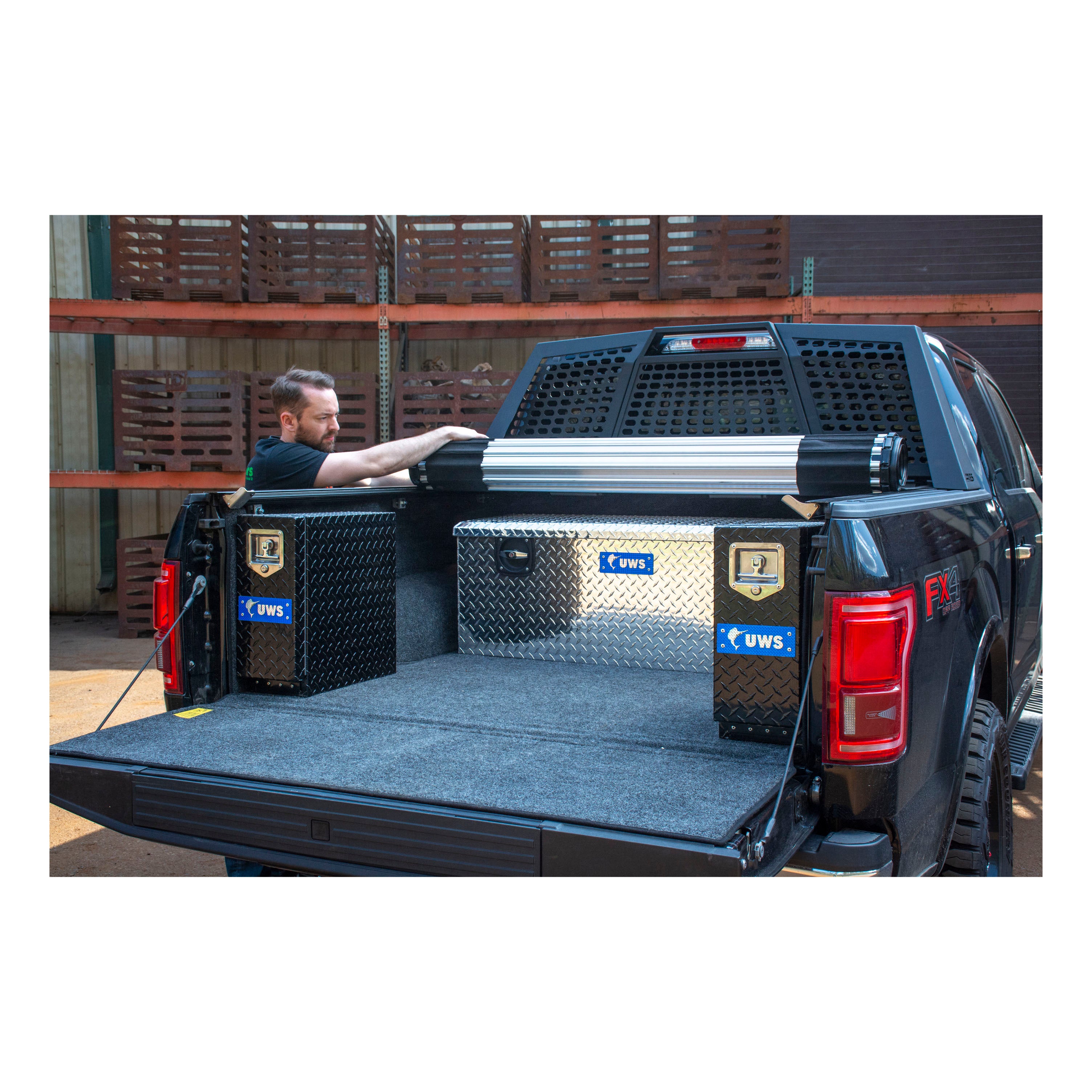 UWS EC20501 Secure Lock 48-Inch Heavy-Wall Aluminum Under Tonneau Cover Tool Box, RigidCore Lid