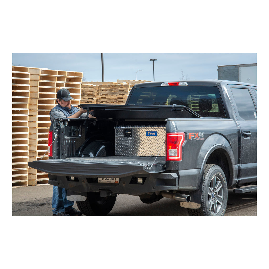 UWS EC20501 Secure Lock 48-Inch Heavy-Wall Aluminum Under Tonneau Cover Tool Box, RigidCore Lid