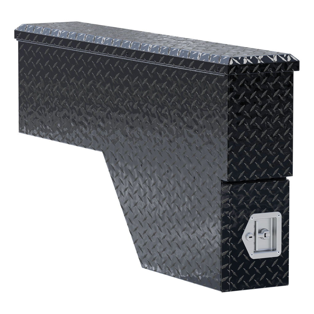 UWS EC30032 48-Inch Passenger-Side Gloss Black Heavy-Wall Aluminum Truck Fender Wheel Well Tool Box, RigidCore Lid