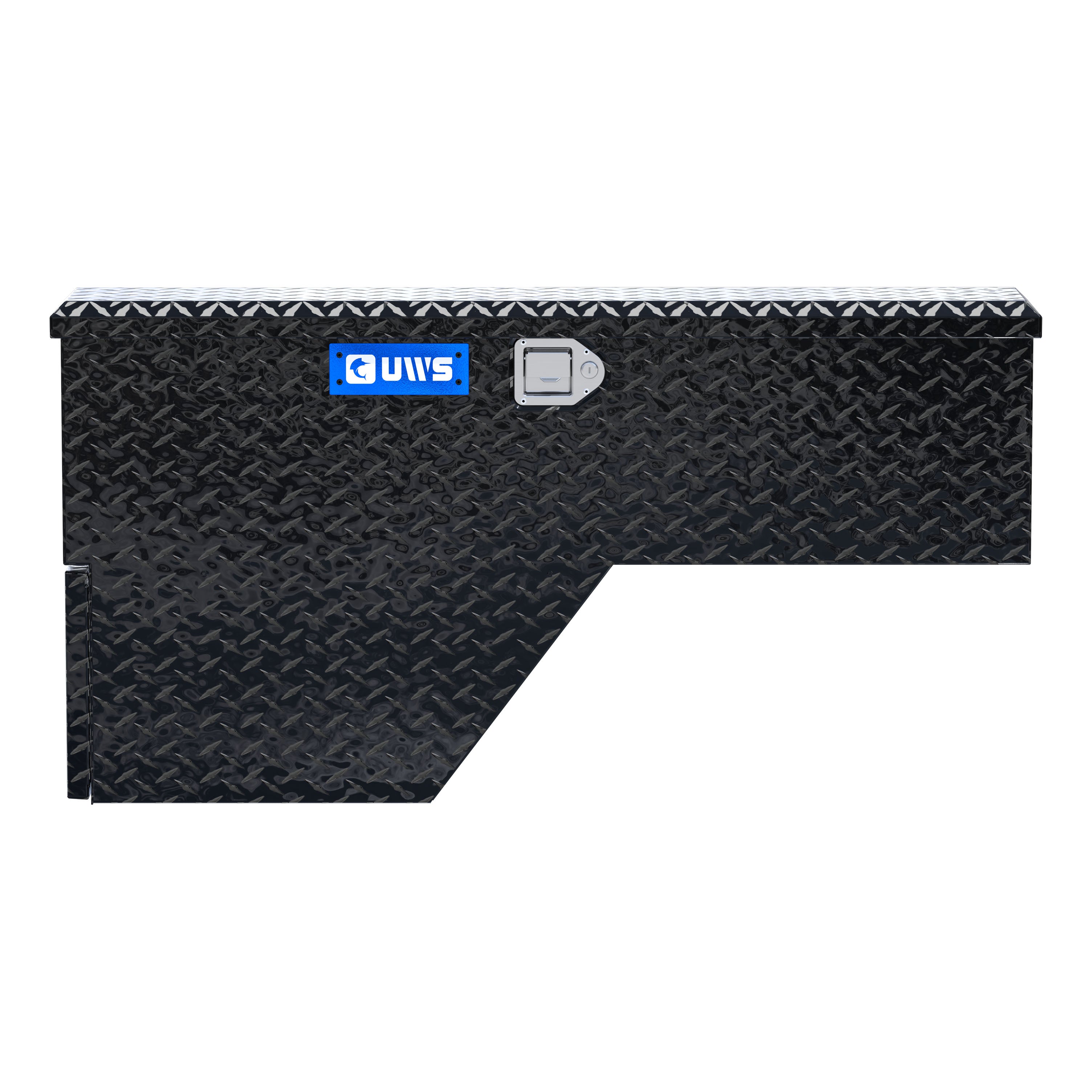 UWS EC30032 48-Inch Passenger-Side Gloss Black Heavy-Wall Aluminum Truck Fender Wheel Well Tool Box, RigidCore Lid