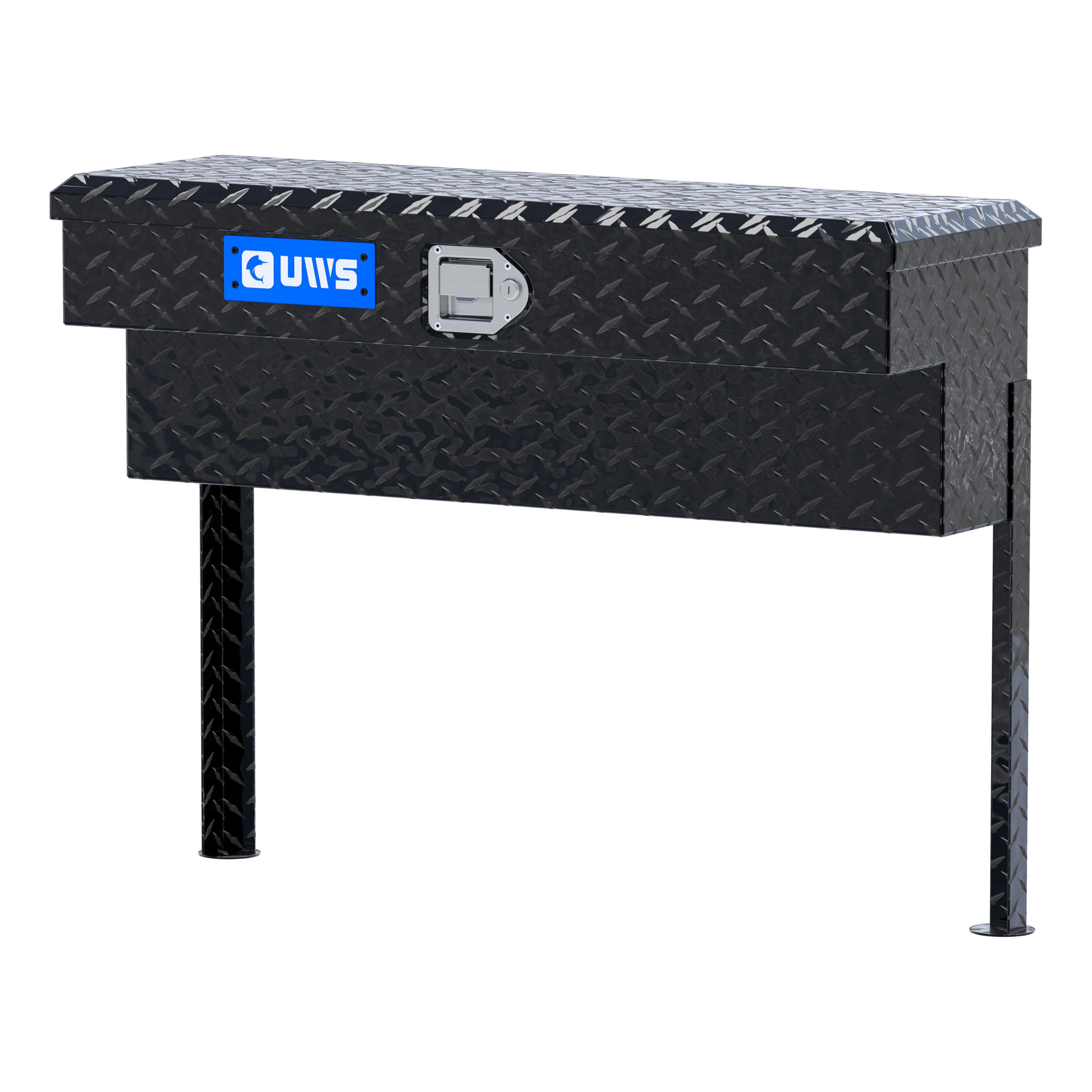 UWS EC30082 36-Inch Gloss Black Heavy-Wall Aluminum Truck Side Tool Box, RigidCore Lid