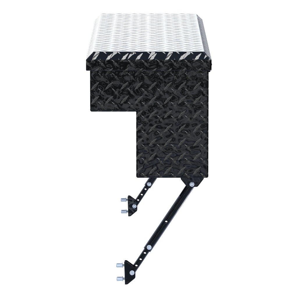 UWS EC30102-MK2 48-Inch Gloss Black Heavy-Wall Aluminum Truck Side Tool Box, RigidCore Lid, Space-Saving Legs