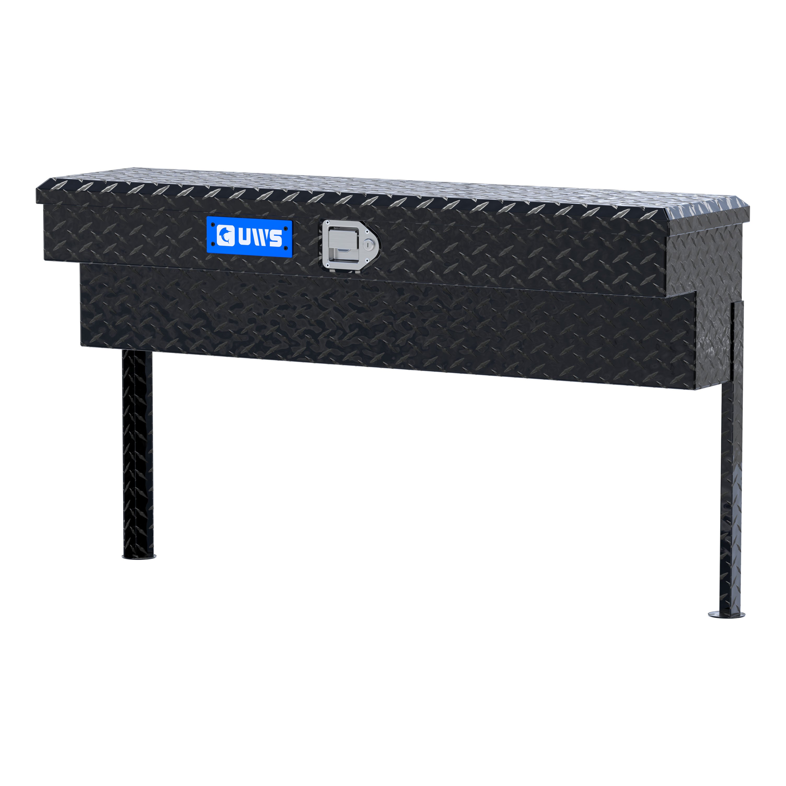 UWS EC30102 48-Inch Gloss Black Heavy-Wall Aluminum Truck Side Tool Box, RigidCore Lid