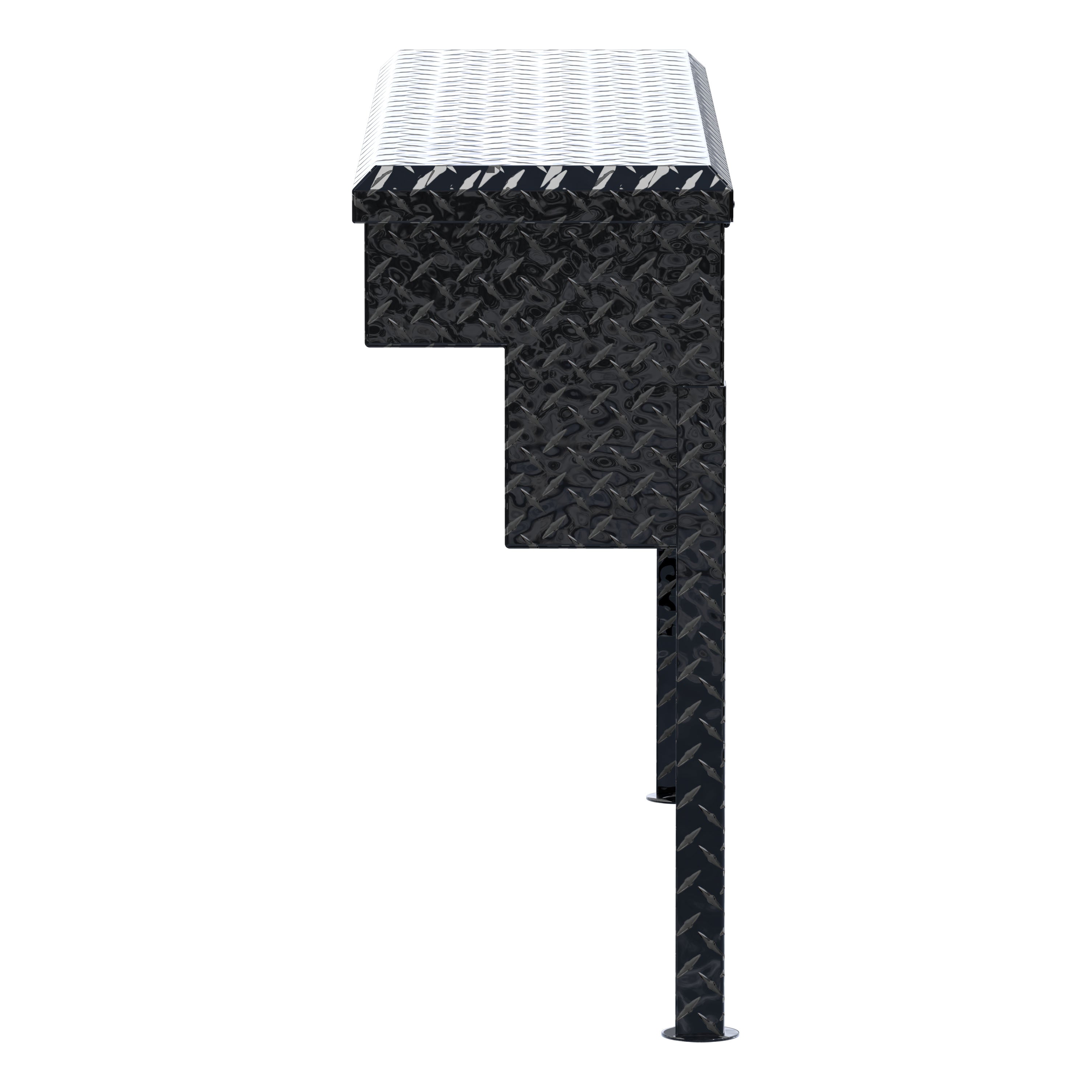 UWS EC30102 48-Inch Gloss Black Heavy-Wall Aluminum Truck Side Tool Box, RigidCore Lid