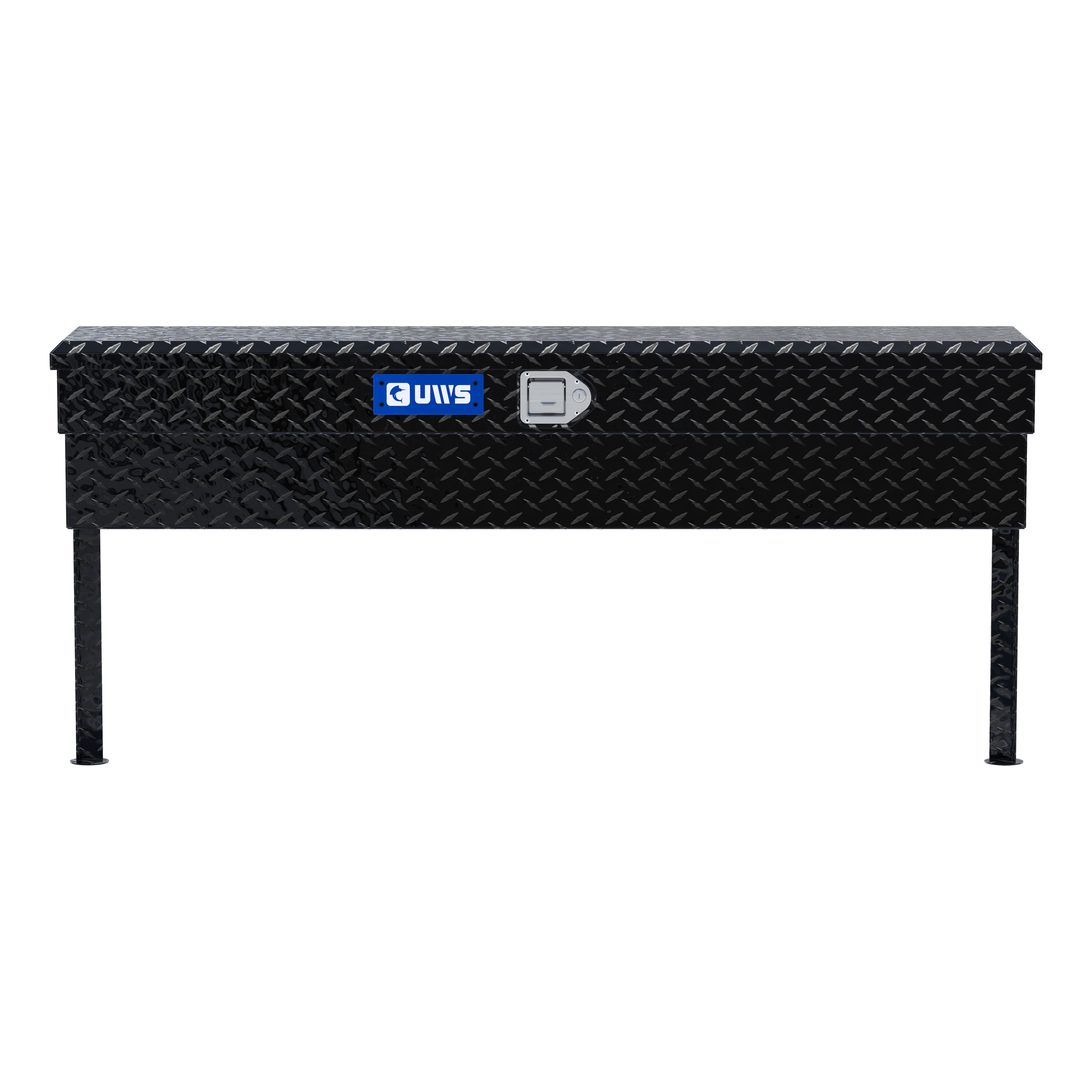 UWS EC30122 60-Inch Gloss Black Heavy-Wall Aluminum Truck Side Tool Box, RigidCore Lid