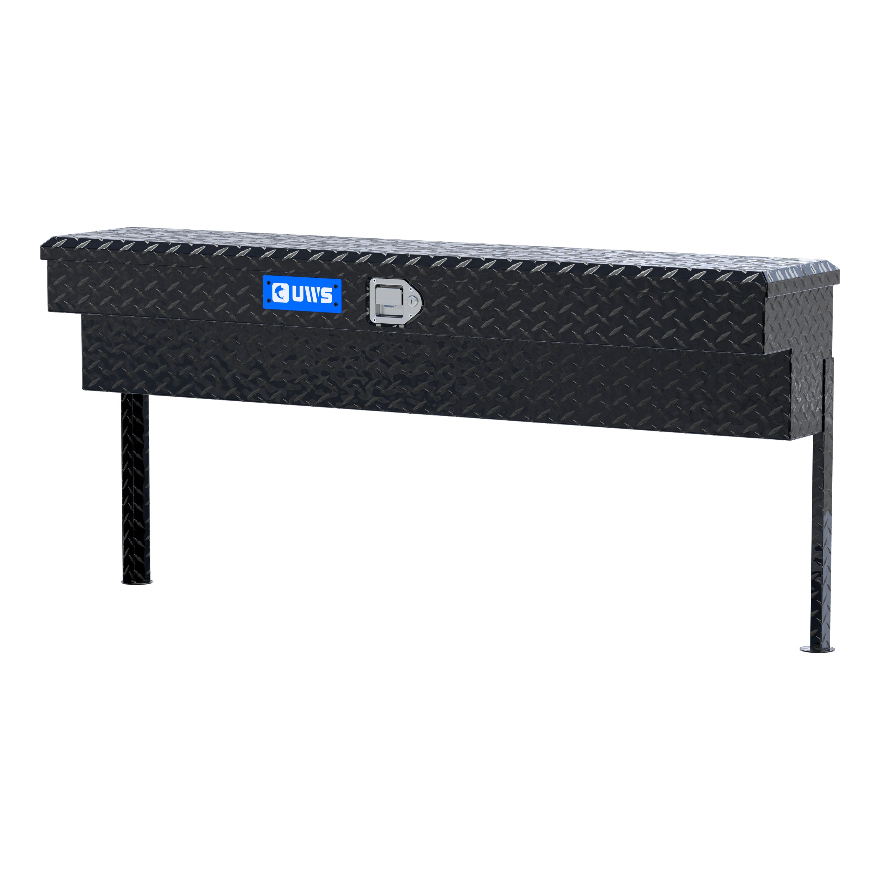 UWS EC30122 60-Inch Gloss Black Heavy-Wall Aluminum Truck Side Tool Box, RigidCore Lid
