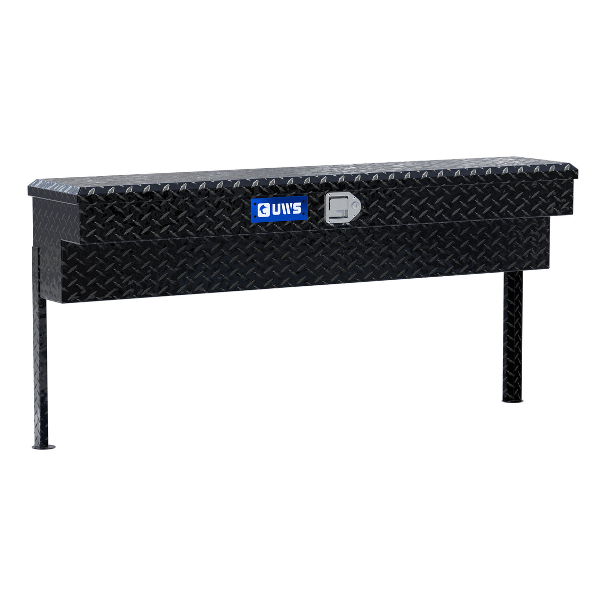 UWS EC30122 60-Inch Gloss Black Heavy-Wall Aluminum Truck Side Tool Box, RigidCore Lid