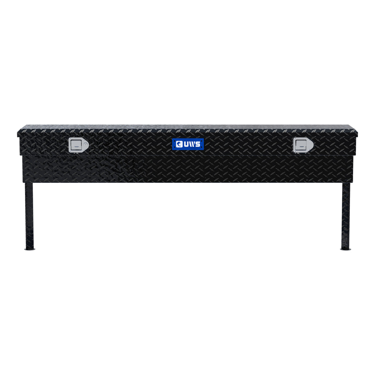 UWS EC30142 72-Inch Gloss Black Heavy-Wall Aluminum Truck Side Tool Box, RigidCore Lid