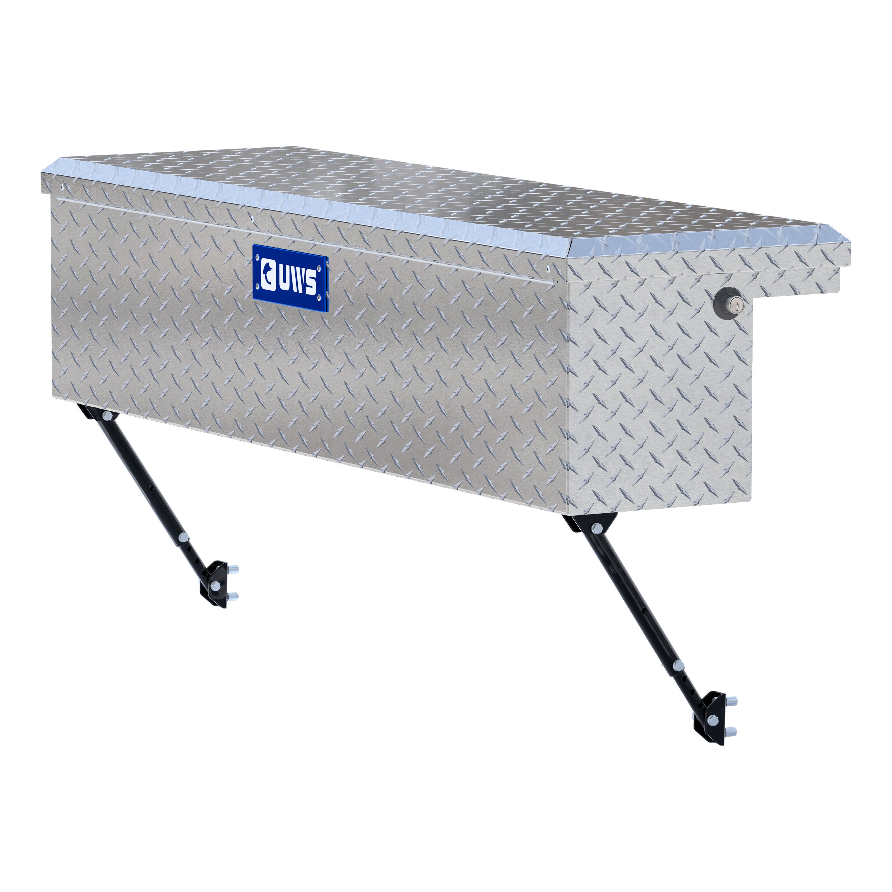 UWS EC30201-MK2 48-Inch Heavy-Wall Aluminum Truck Side Tool Box with Low Profile, RigidCore Lid, Space-Saving Legs