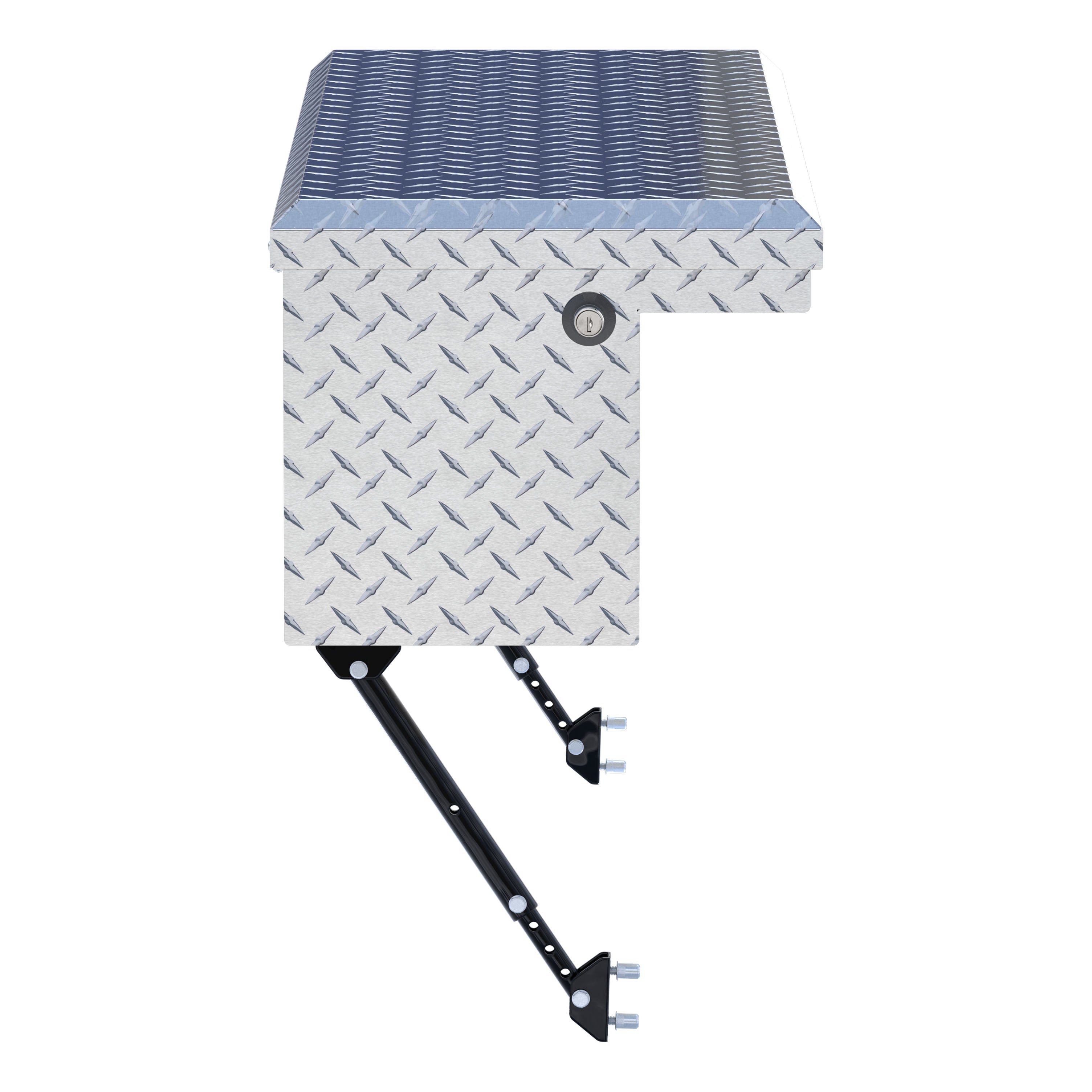 UWS EC30201-MK2 48-Inch Heavy-Wall Aluminum Truck Side Tool Box with Low Profile, RigidCore Lid, Space-Saving Legs