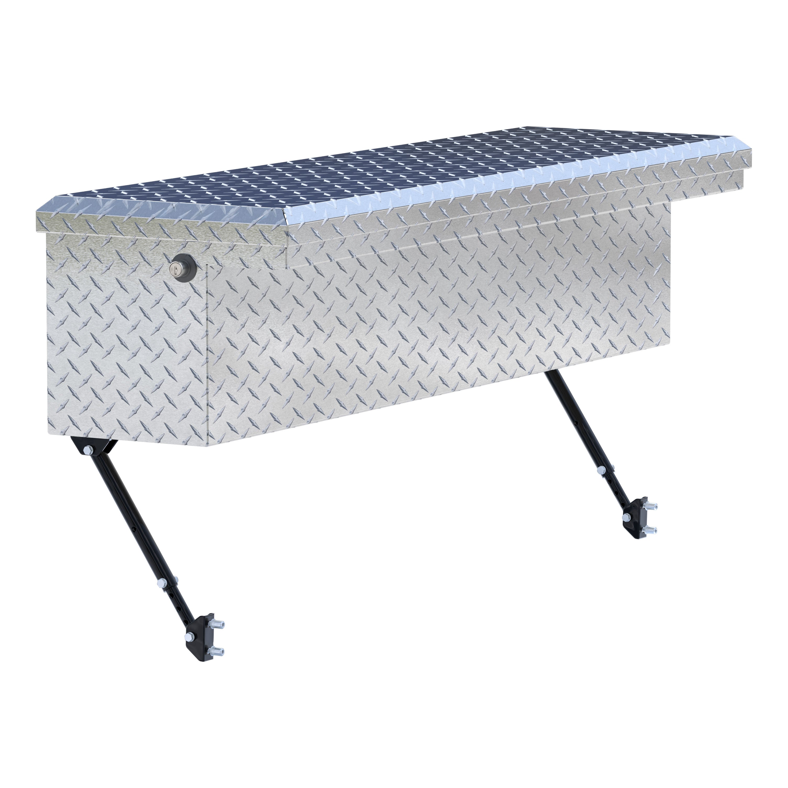 UWS EC30201-MK2 48-Inch Heavy-Wall Aluminum Truck Side Tool Box with Low Profile, RigidCore Lid, Space-Saving Legs