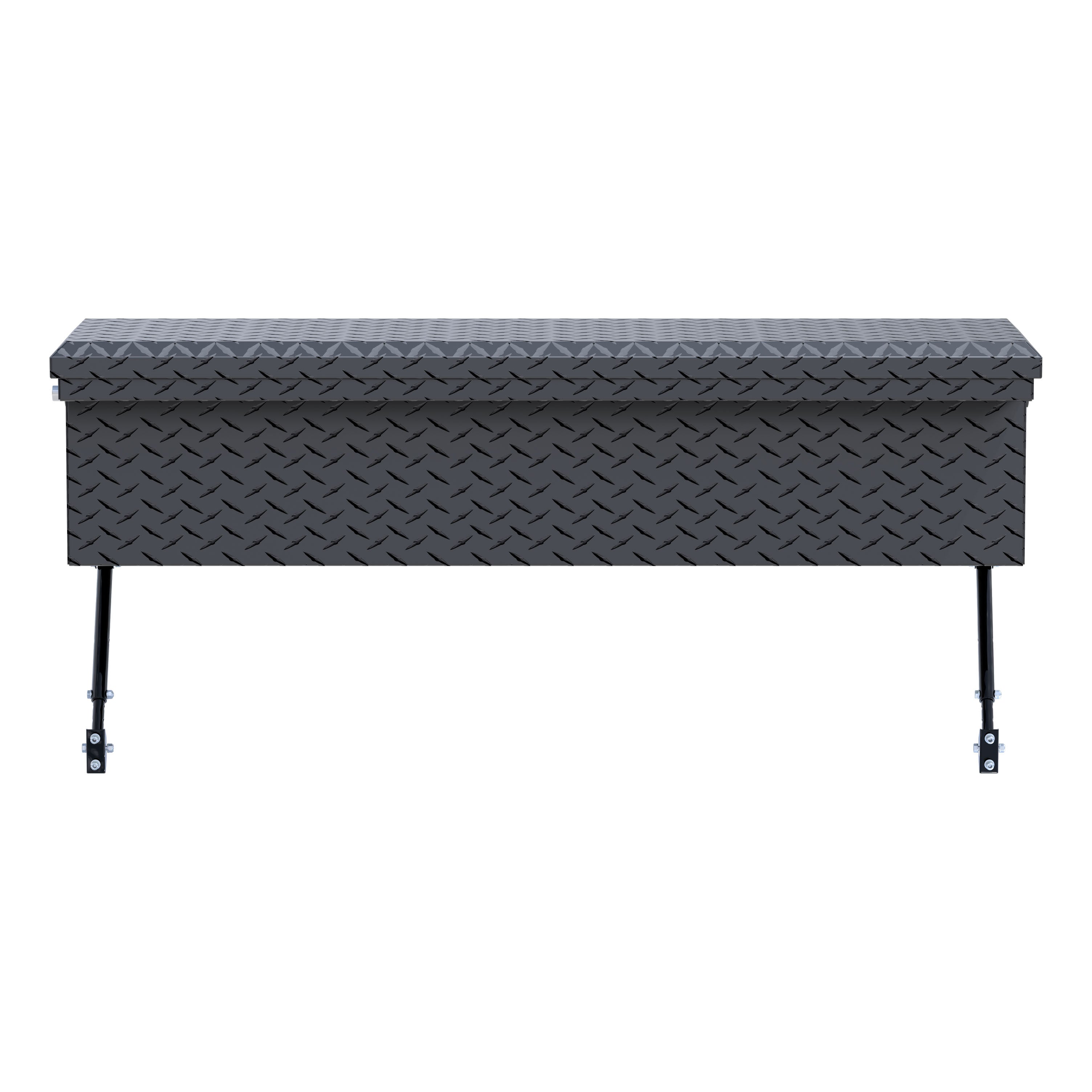 UWS EC30203-MK2 48-Inch Matte Black Heavy-Wall Aluminum Truck Side Tool Box with Low Profile, RigidCore Lid, Space-Saving Legs