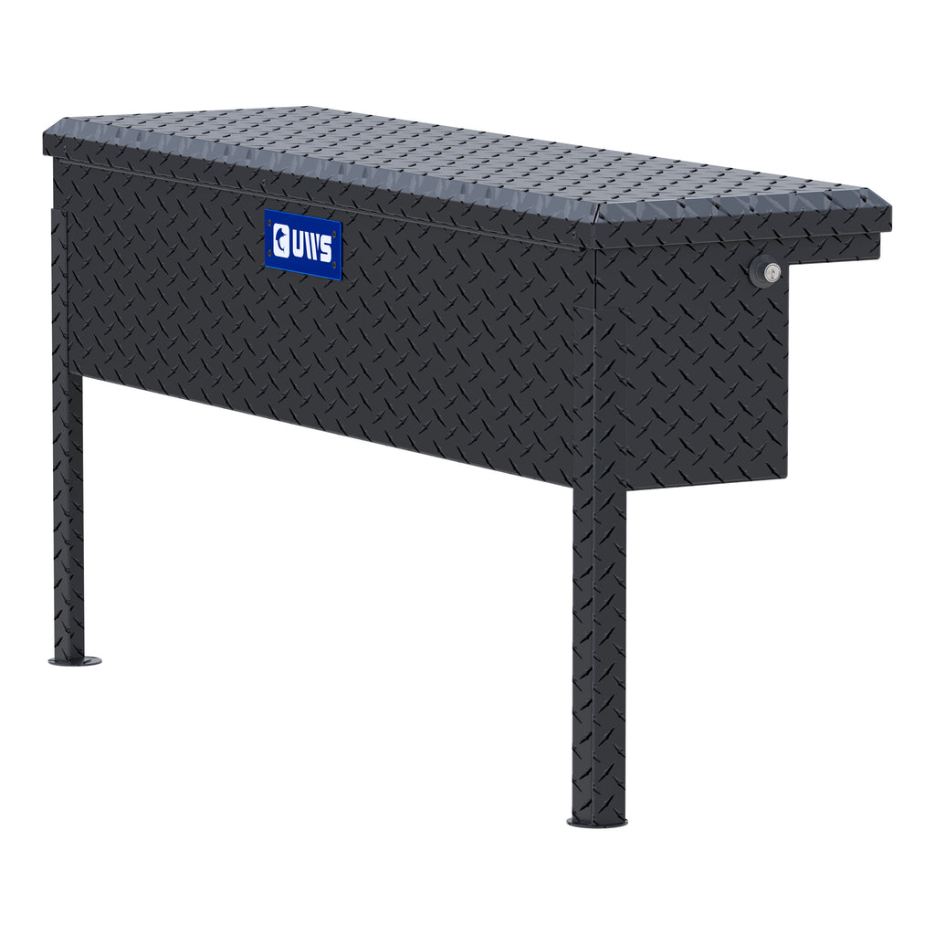 UWS EC30203 48-Inch Matte Black Heavy-Wall Aluminum Truck Side Tool Box with Low Profile, RigidCore Lid