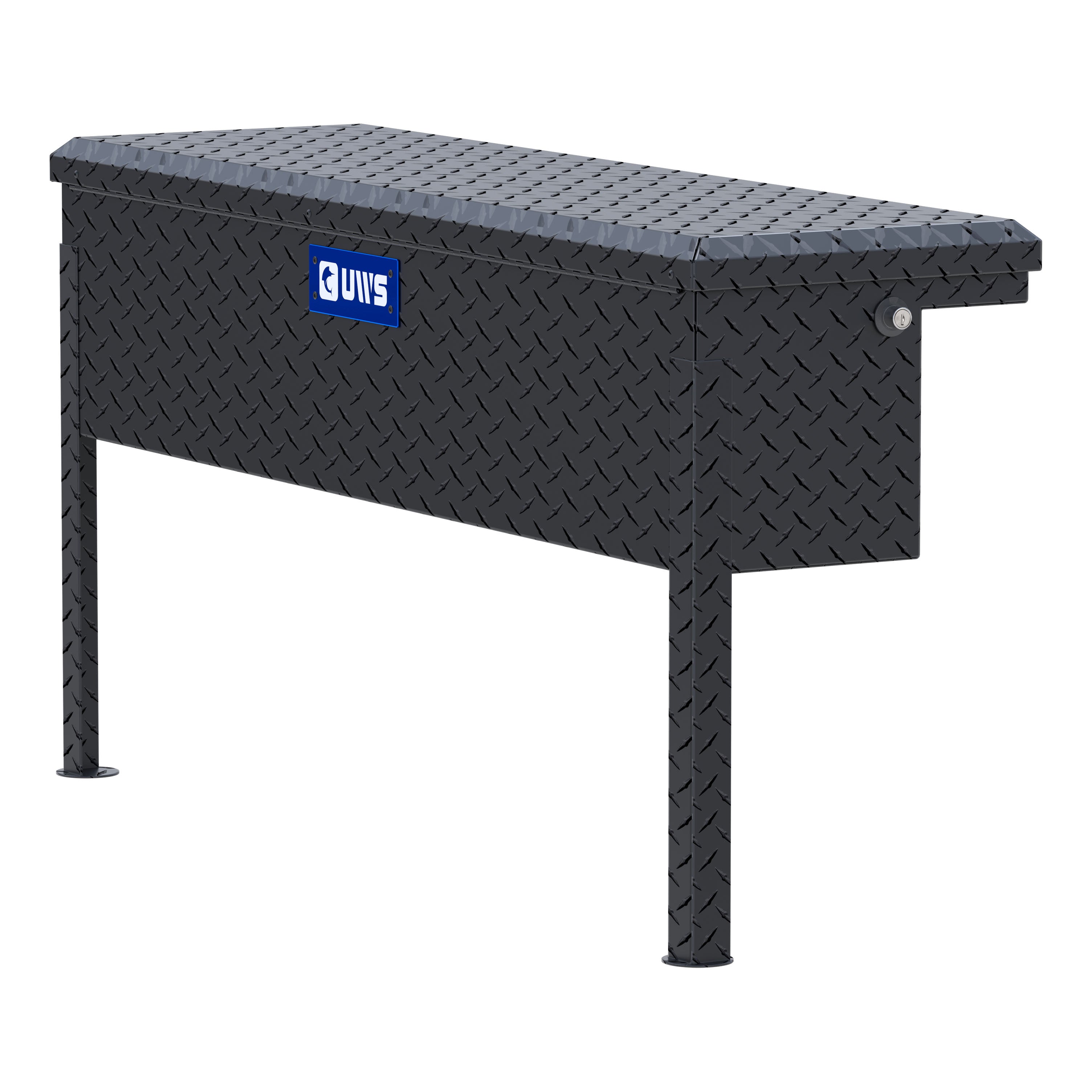 UWS EC30203 48-Inch Matte Black Heavy-Wall Aluminum Truck Side Tool Box with Low Profile, RigidCore Lid