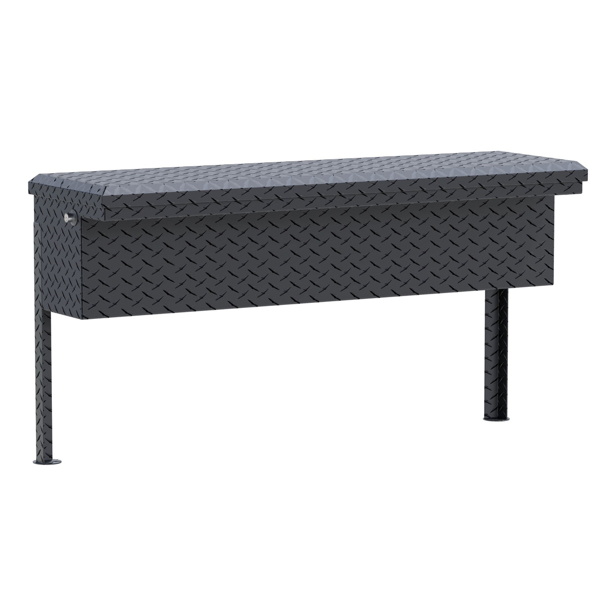 UWS EC30203 48-Inch Matte Black Heavy-Wall Aluminum Truck Side Tool Box with Low Profile, RigidCore Lid