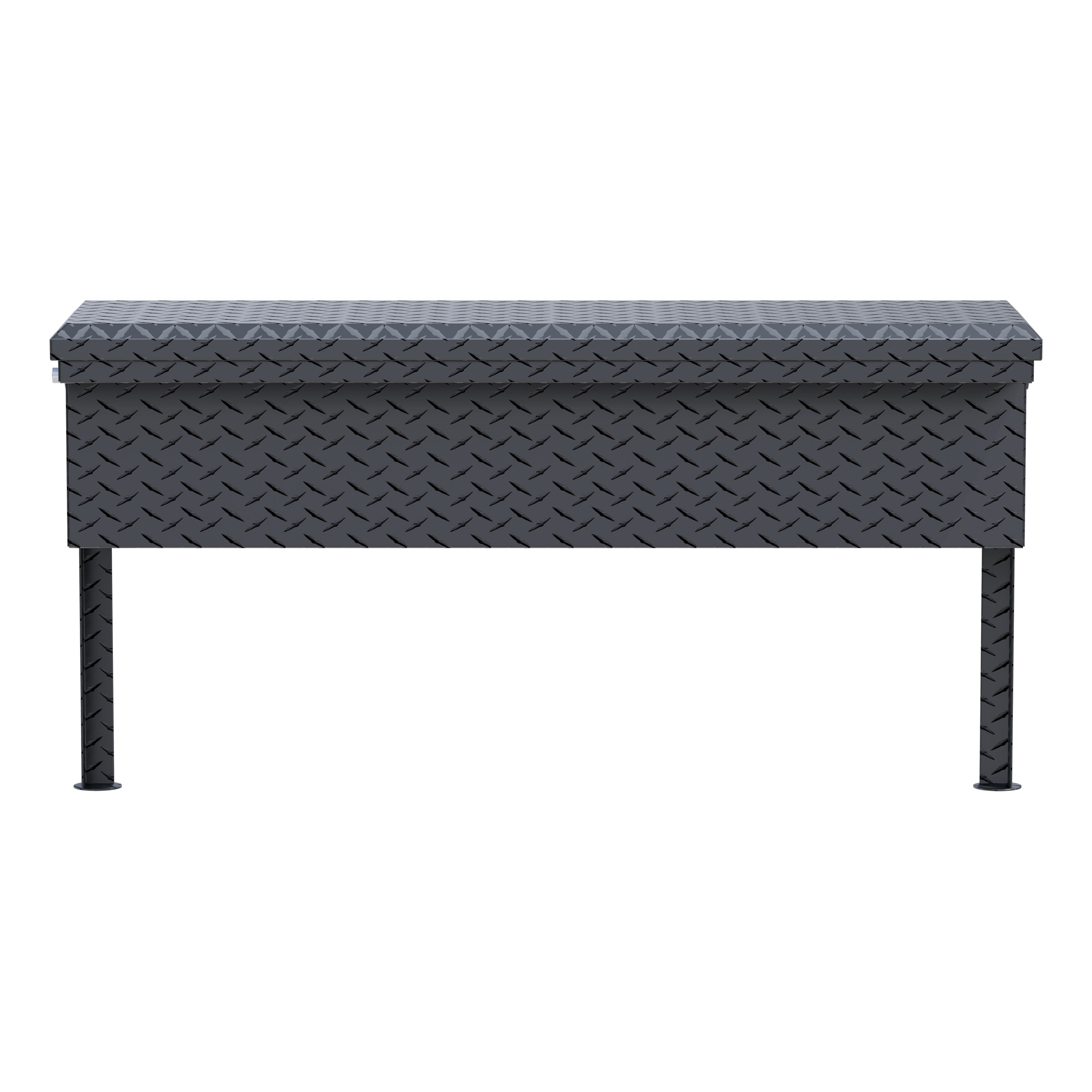 UWS EC30203 48-Inch Matte Black Heavy-Wall Aluminum Truck Side Tool Box with Low Profile, RigidCore Lid