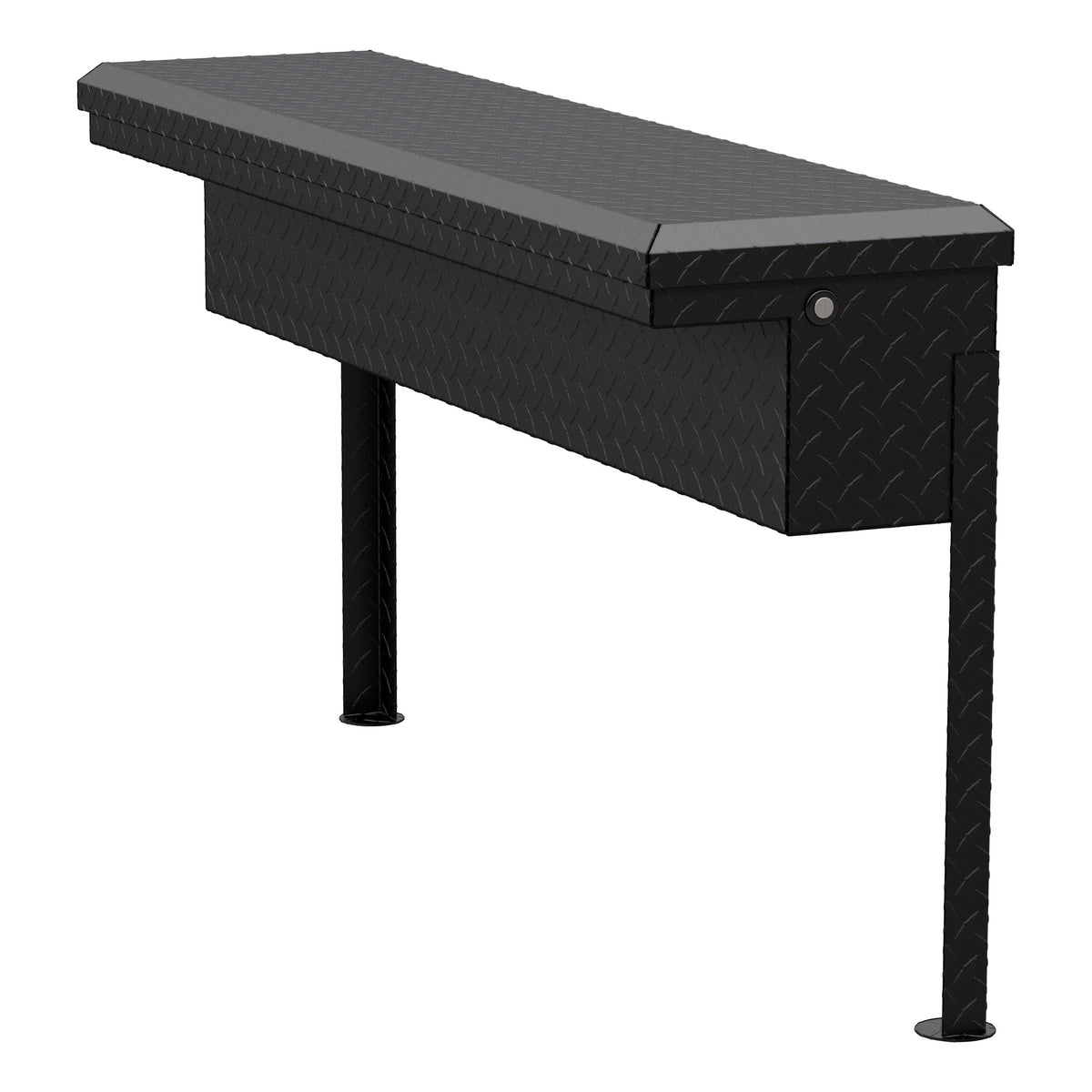 UWS EC30203 48-Inch Matte Black Heavy-Wall Aluminum Truck Side Tool Box with Low Profile, RigidCore Lid