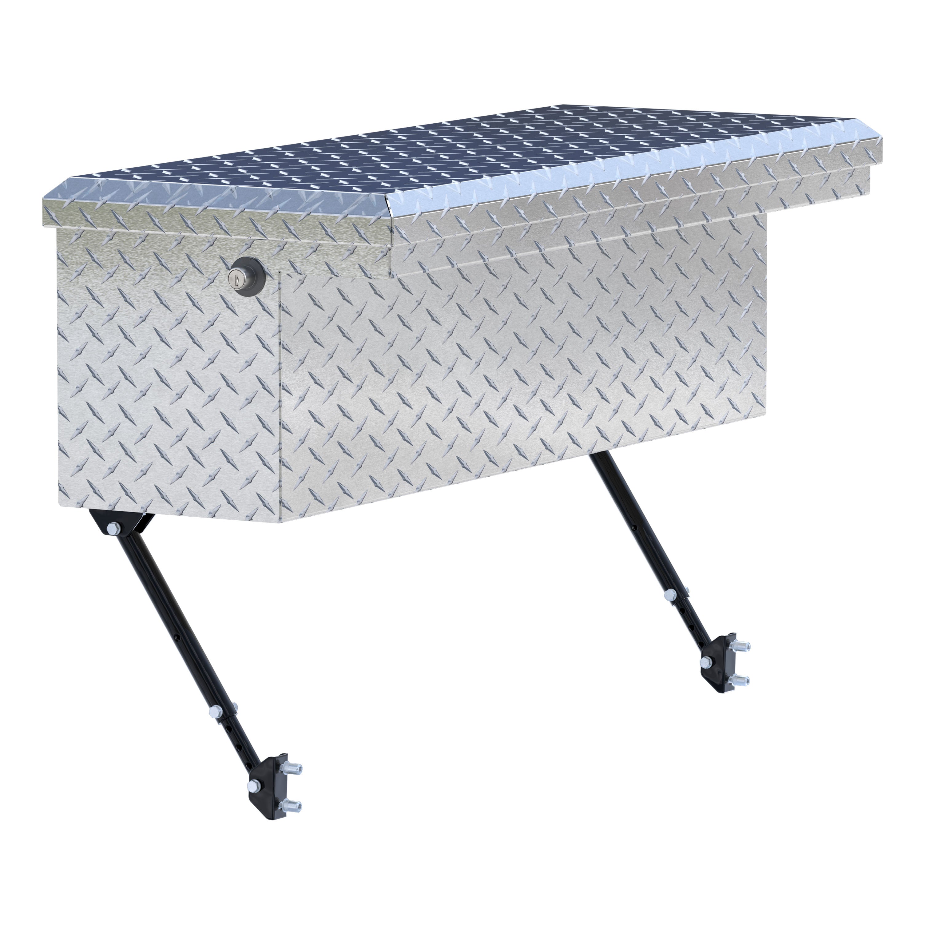 UWS EC30361-MK2 36-Inch Heavy-Wall Aluminum Truck Side Tool Box with Low Profile, RigidCore Lid, Space-Saving Legs