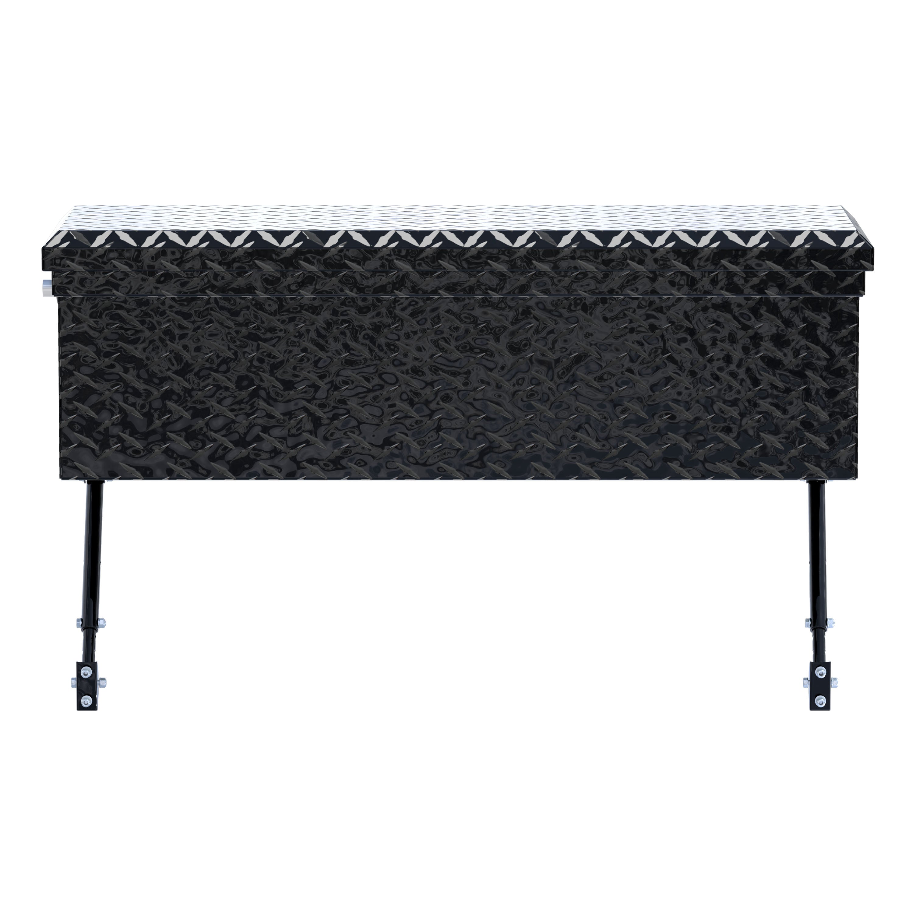 UWS EC30362-MK2 36-Inch Gloss Black Heavy-Wall Aluminum Truck Side Tool Box with Low Profile, RigidCore Lid, Space-Saving Legs