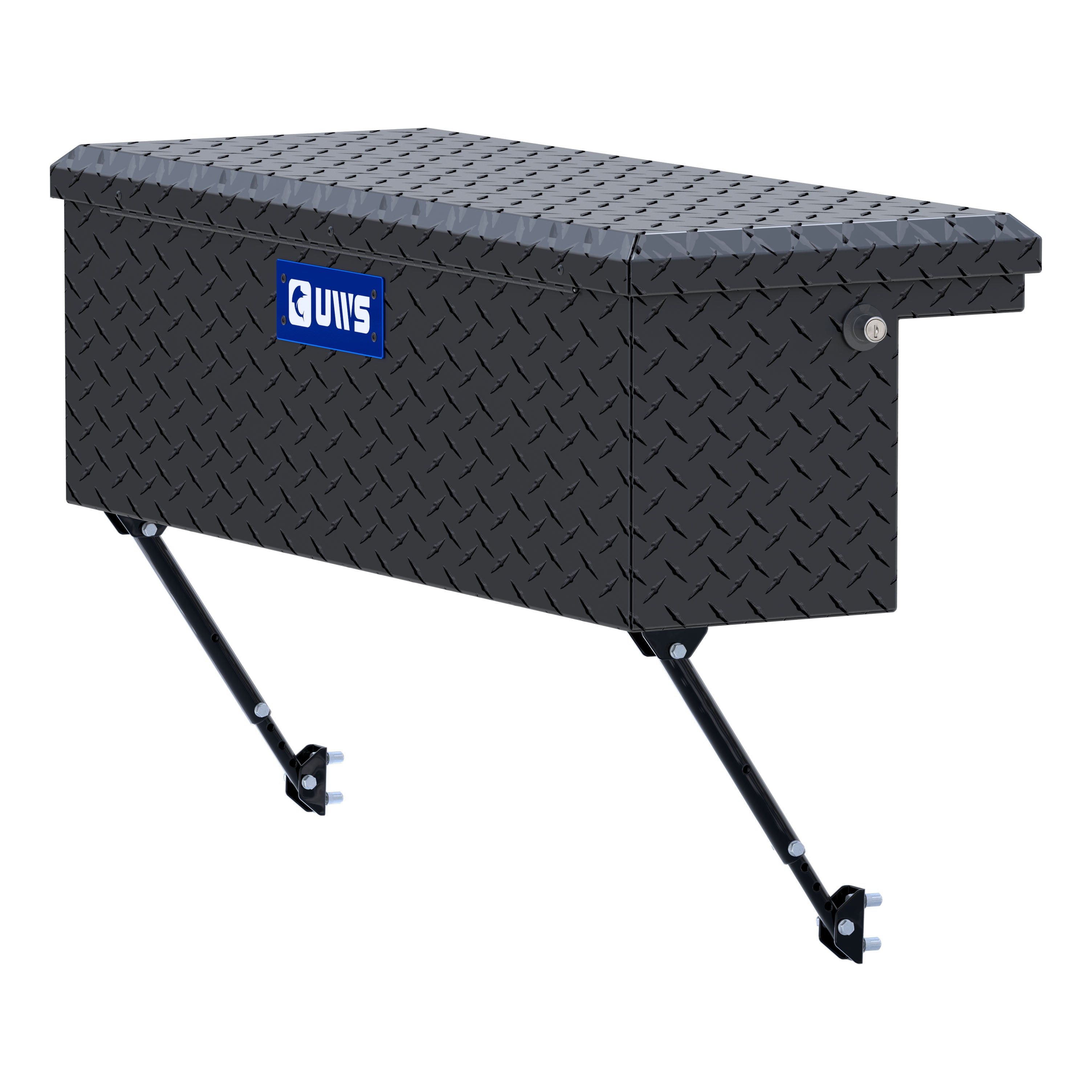 UWS EC30363-MK2 36-Inch Matte Black Heavy-Wall Aluminum Truck Side Tool Box with Low Profile, RigidCore Lid, Space-Saving Legs
