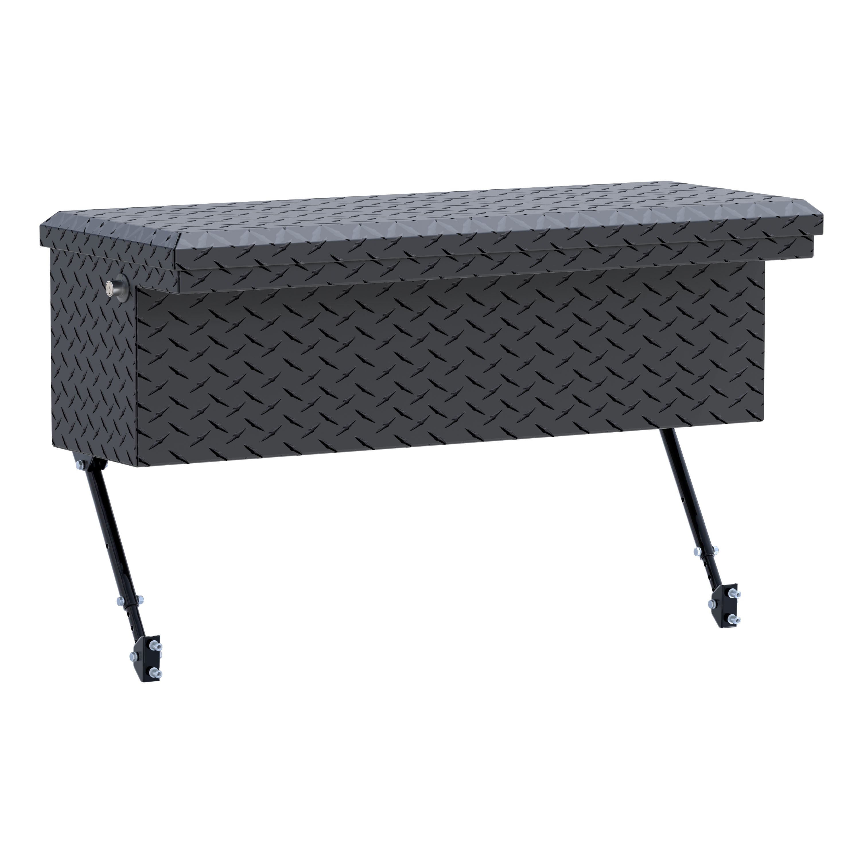 UWS EC30363-MK2 36-Inch Matte Black Heavy-Wall Aluminum Truck Side Tool Box with Low Profile, RigidCore Lid, Space-Saving Legs