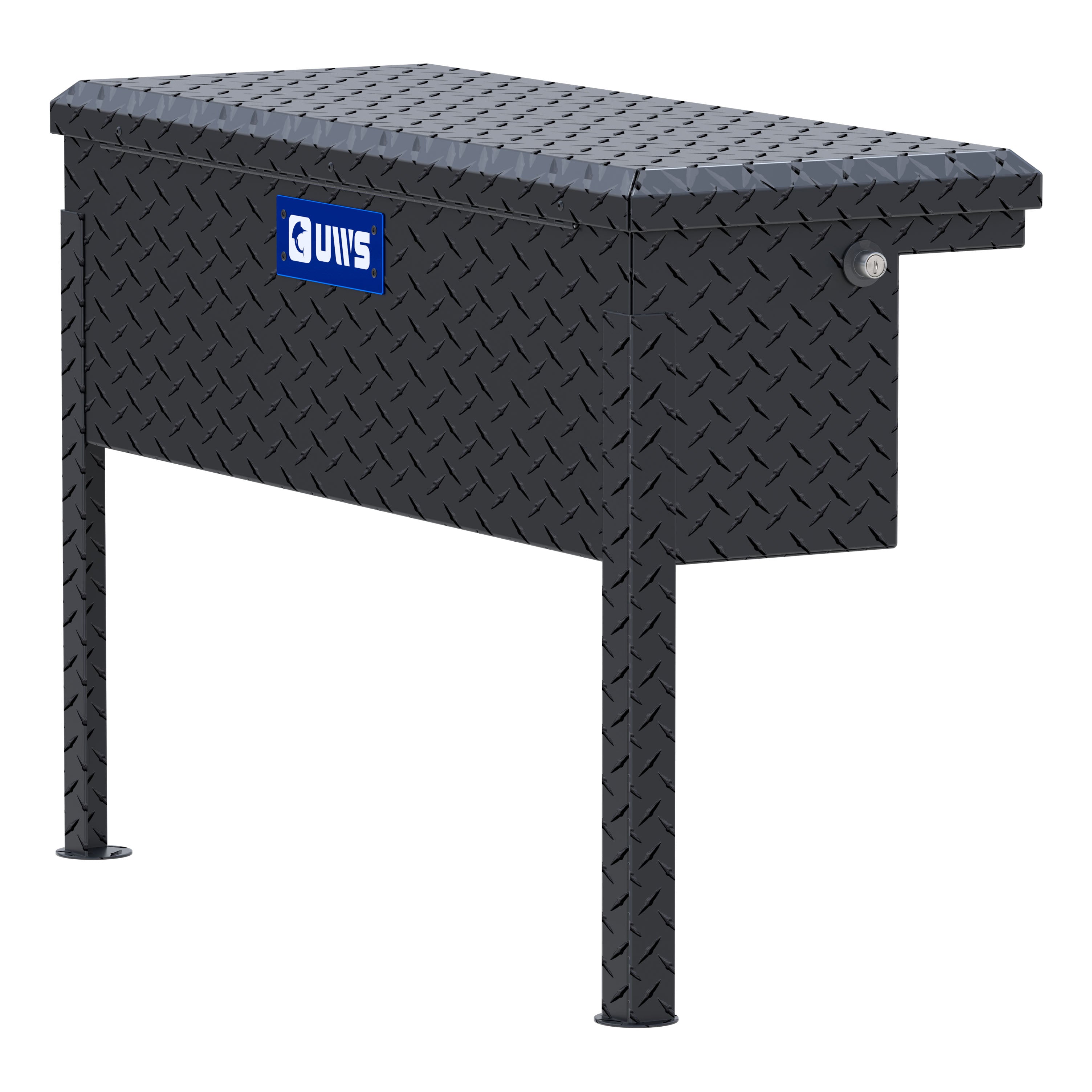 UWS EC30363 36-Inch Matte Black Heavy-Wall Aluminum Truck Side Tool Box with Low Profile, RigidCore Lid