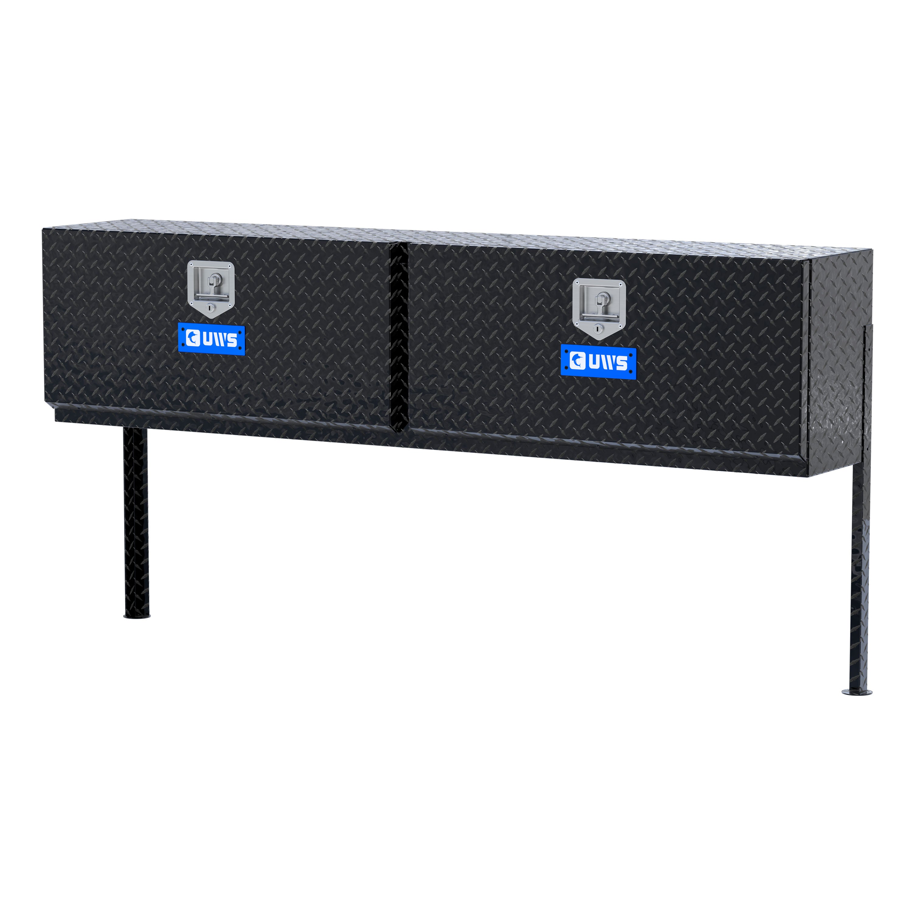UWS EC40052 72-Inch Gloss Black Heavy-Wall Aluminum Double-Door Topside Tool Box