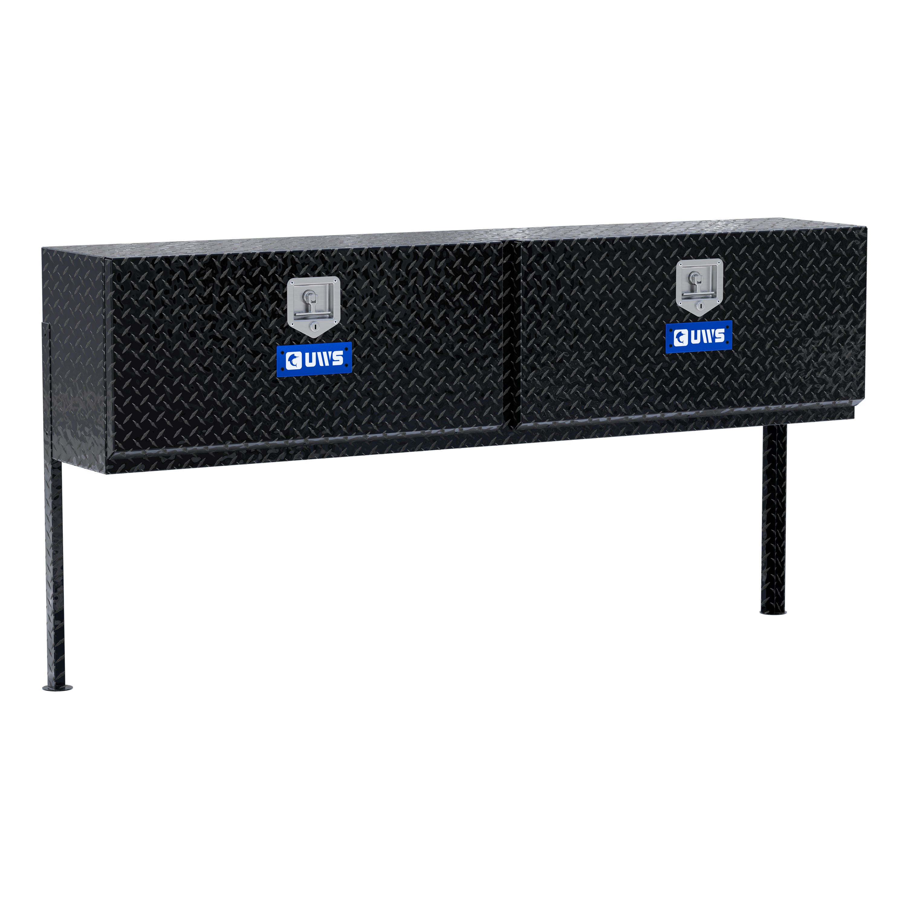 UWS EC40052 72-Inch Gloss Black Heavy-Wall Aluminum Double-Door Topside Tool Box
