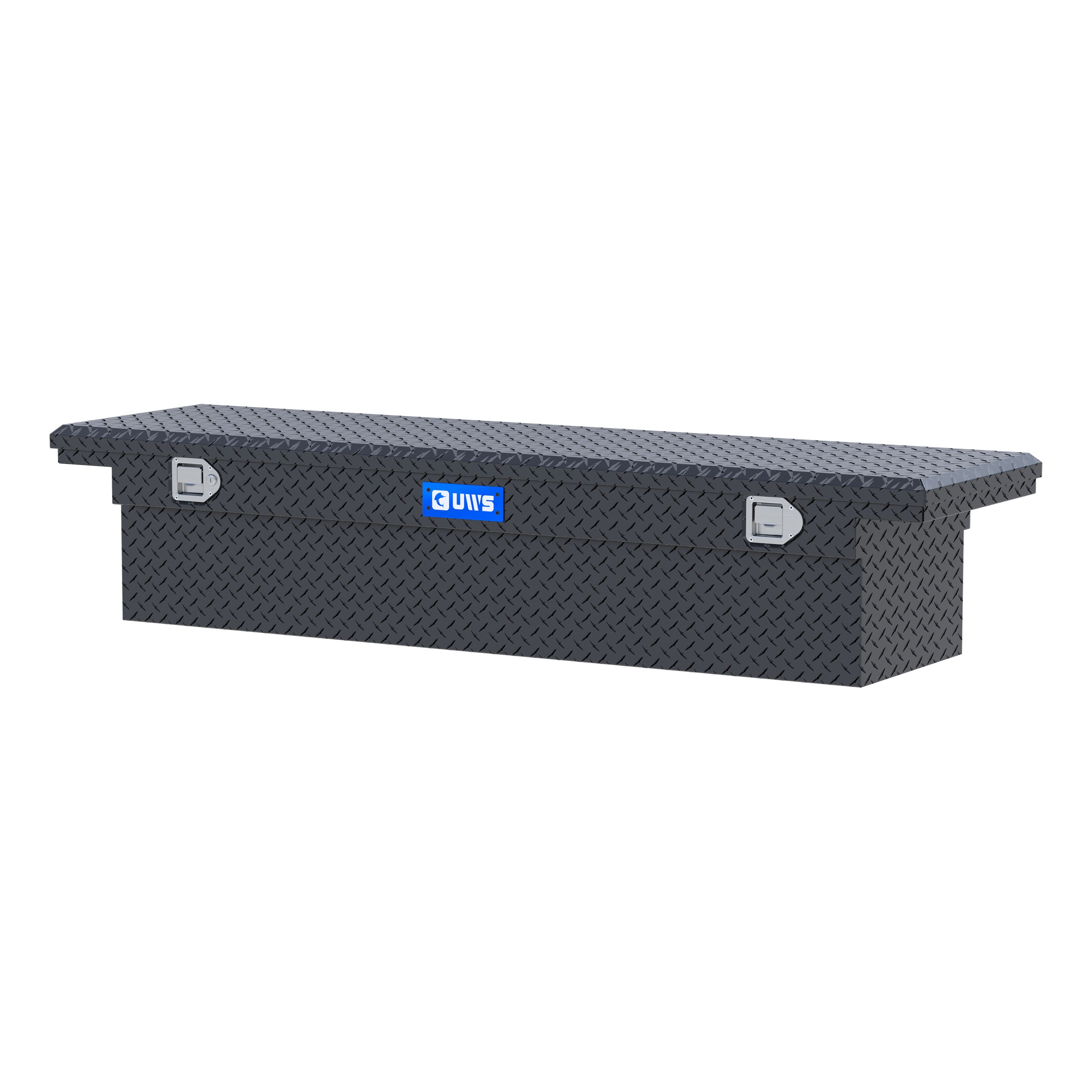 UWS EC50002 72-Inch Matte Black Heavy-Wall Aluminum Truck Tool Box with Low Profile, RigidCore Lid
