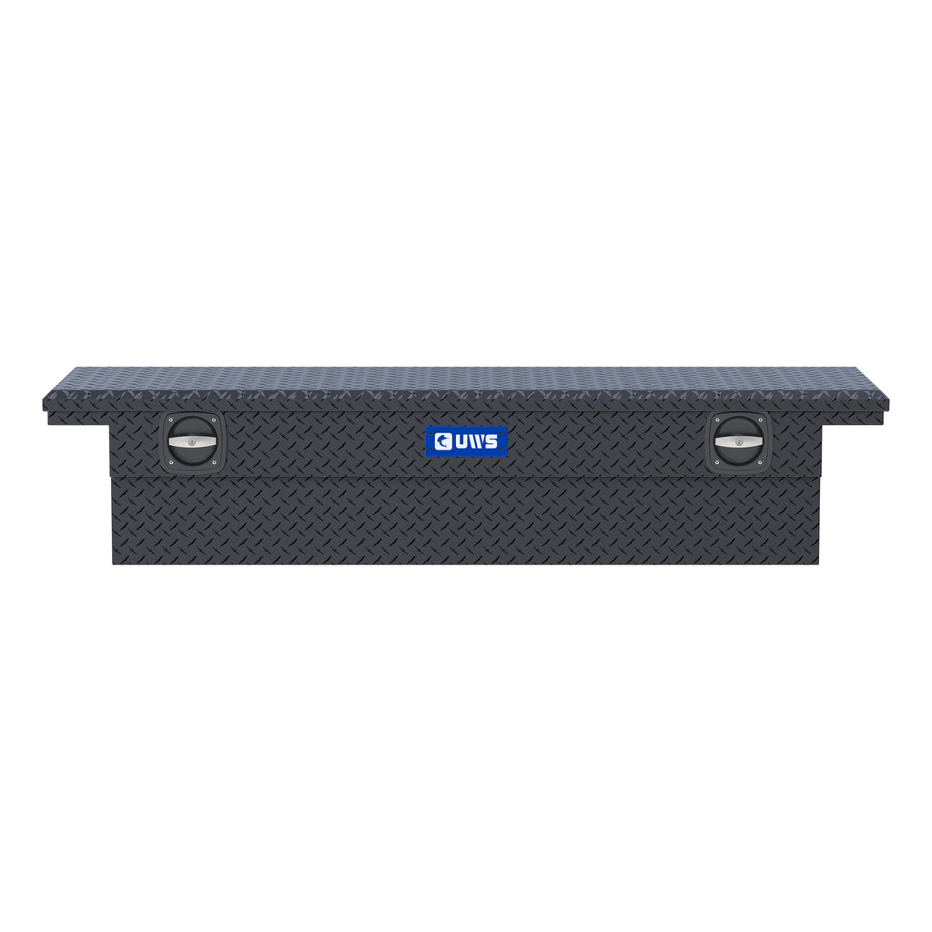UWS EC50004 Secure Lock 69-Inch Matte Black Heavy-Wall Aluminum Truck Tool Box with Low Profile, RigidCore Lid