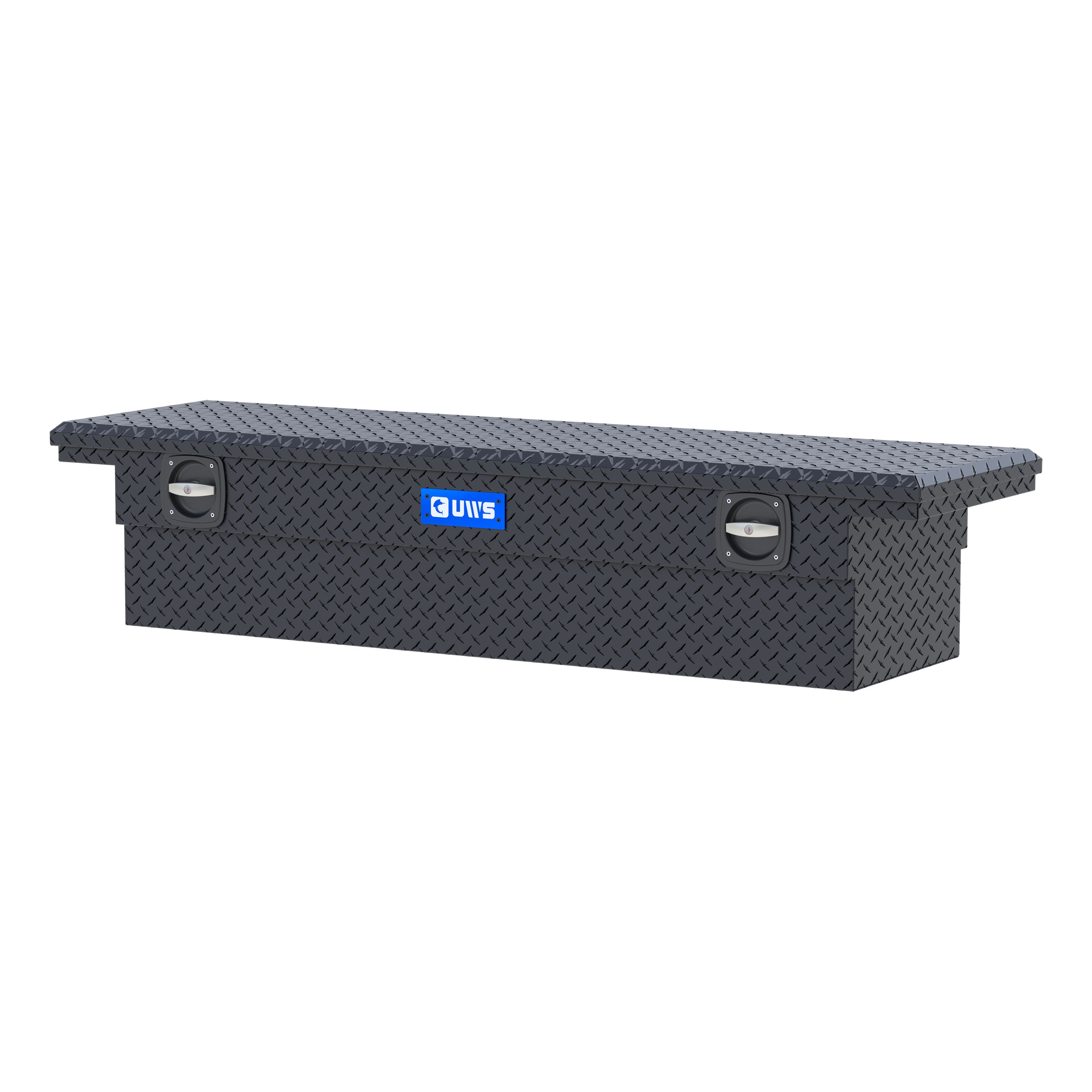UWS EC50004 Secure Lock 69-Inch Matte Black Heavy-Wall Aluminum Truck Tool Box with Low Profile, RigidCore Lid