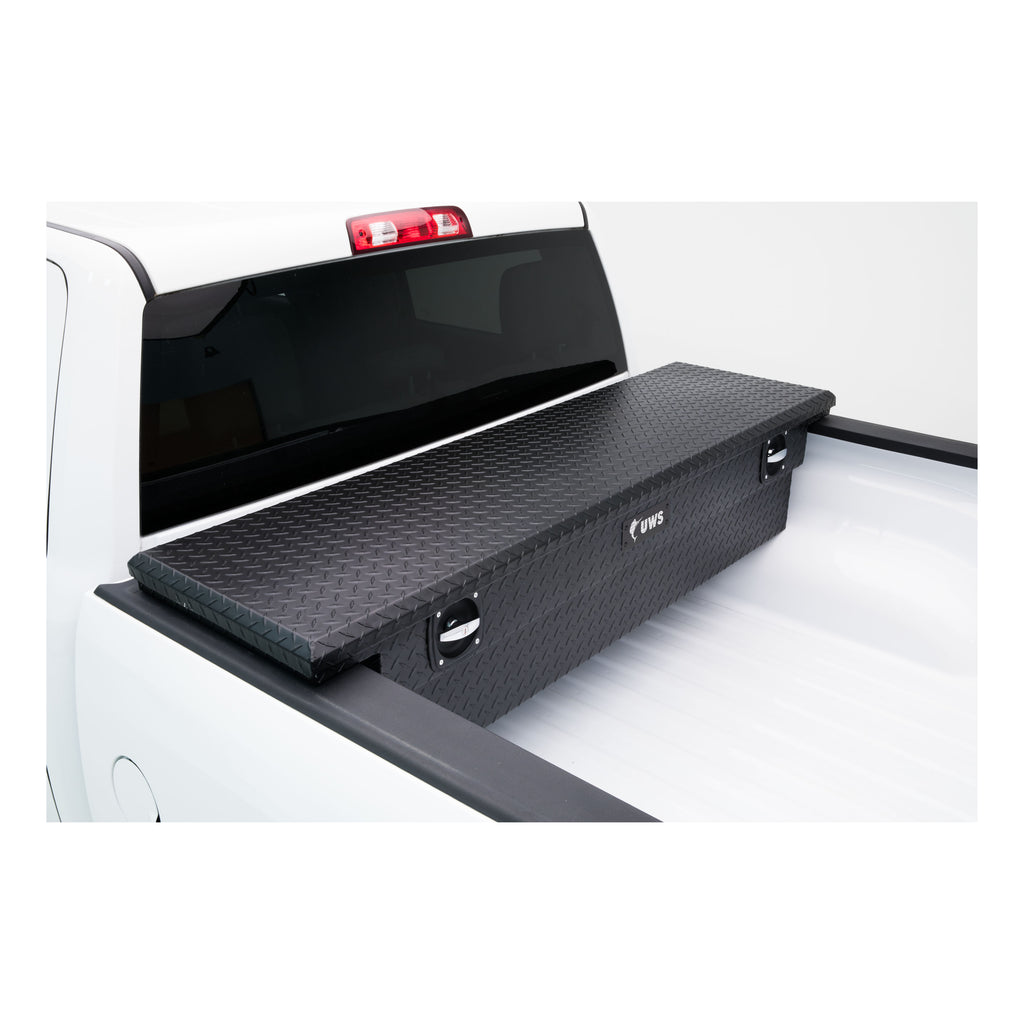 UWS EC50004 Secure Lock 69-Inch Matte Black Heavy-Wall Aluminum Truck Tool Box with Low Profile, RigidCore Lid