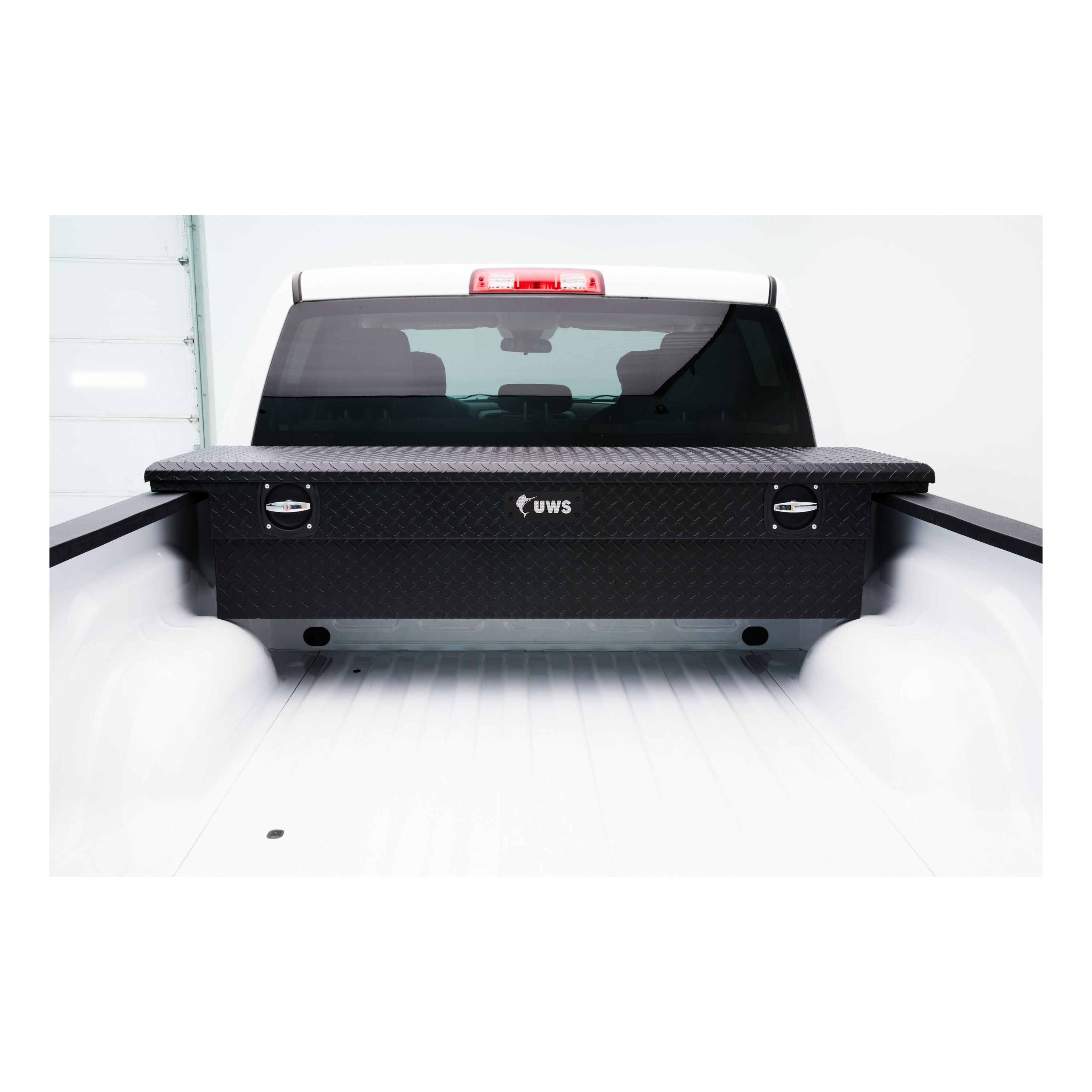 UWS EC50004 Secure Lock 69-Inch Matte Black Heavy-Wall Aluminum Truck Tool Box with Low Profile, RigidCore Lid