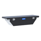 UWS EC50005 63-Inch Matte Black Heavy-Wall Aluminum Angled Truck Tool Box with Low Profile, RigidCore Lid