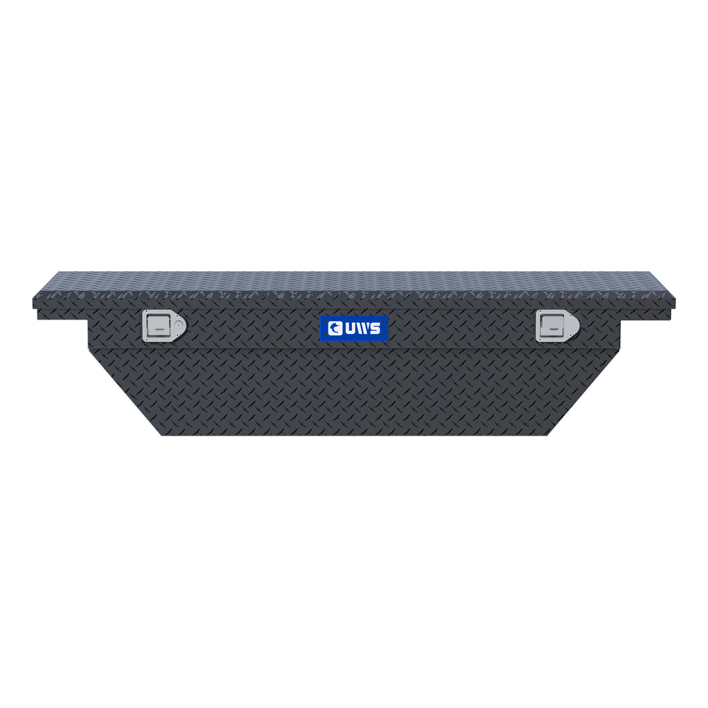 UWS EC50005 63-Inch Matte Black Heavy-Wall Aluminum Angled Truck Tool Box with Low Profile, RigidCore Lid