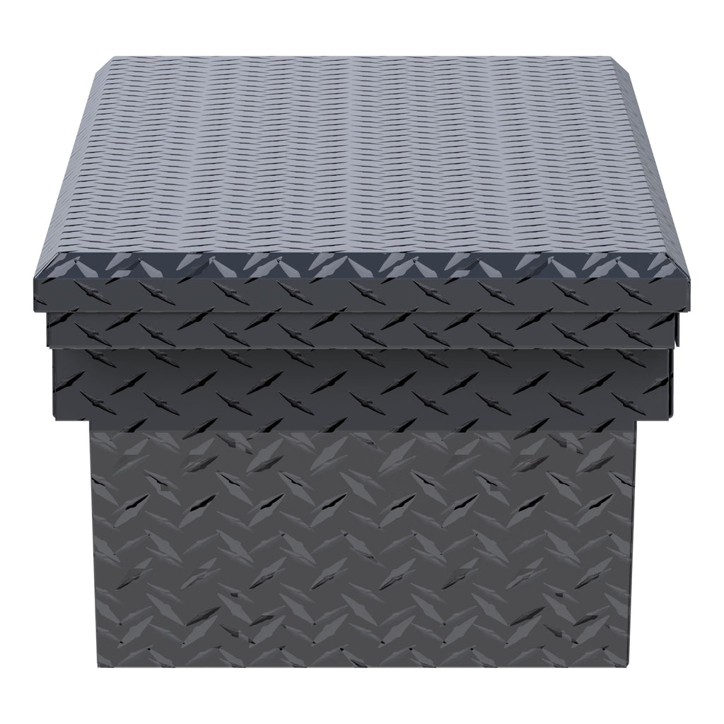 UWS EC50005 63-Inch Matte Black Heavy-Wall Aluminum Angled Truck Tool Box with Low Profile, RigidCore Lid