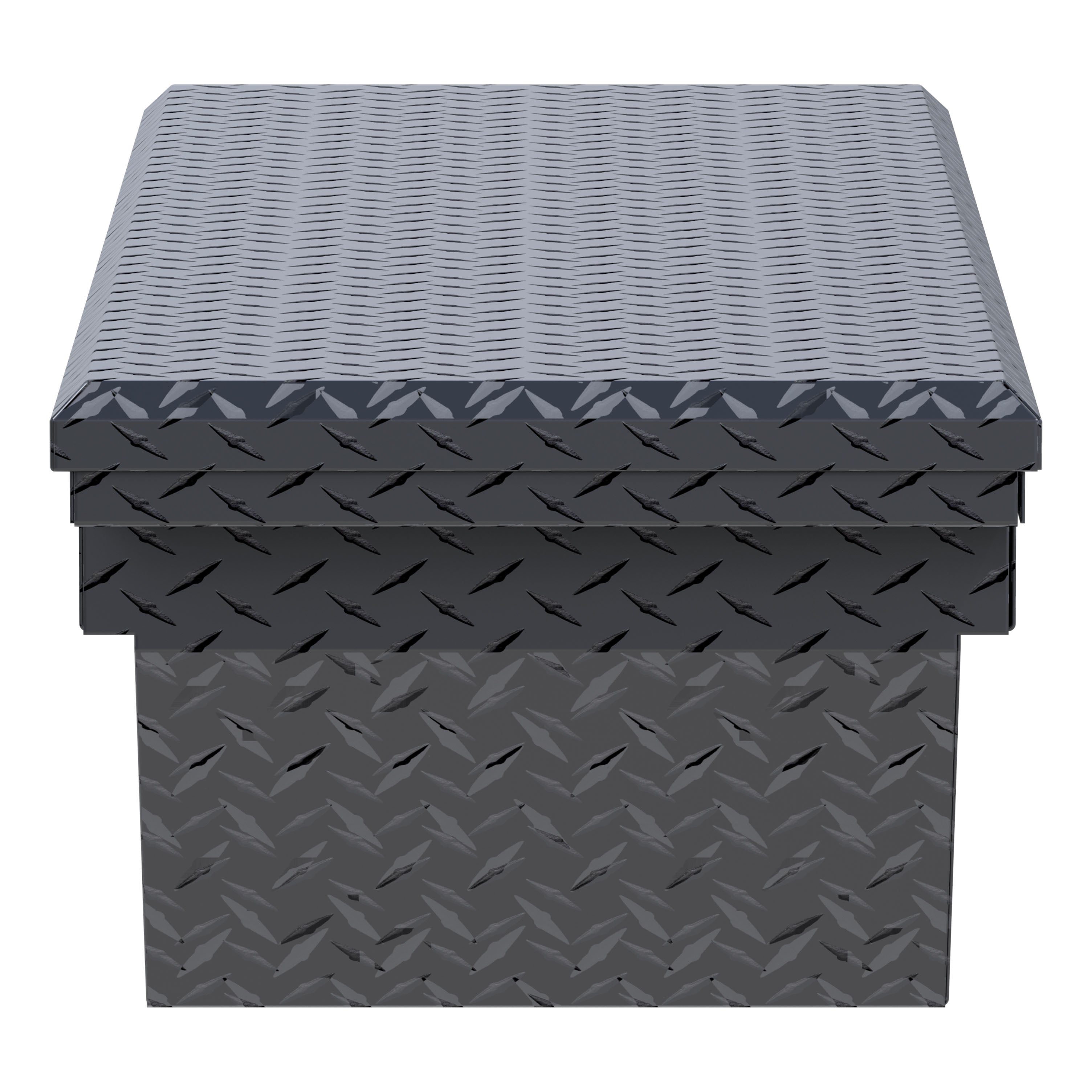 UWS EC50005 63-Inch Matte Black Heavy-Wall Aluminum Angled Truck Tool Box with Low Profile, RigidCore Lid