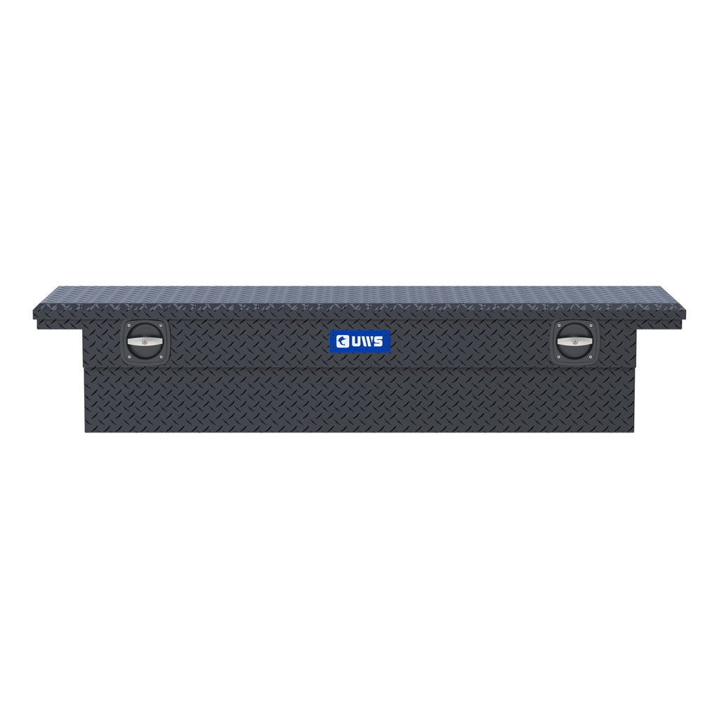 UWS EC50010 Secure Lock 72-Inch Matte Black Heavy-Wall Aluminum Truck Tool Box with Low Profile, RigidCore Lid