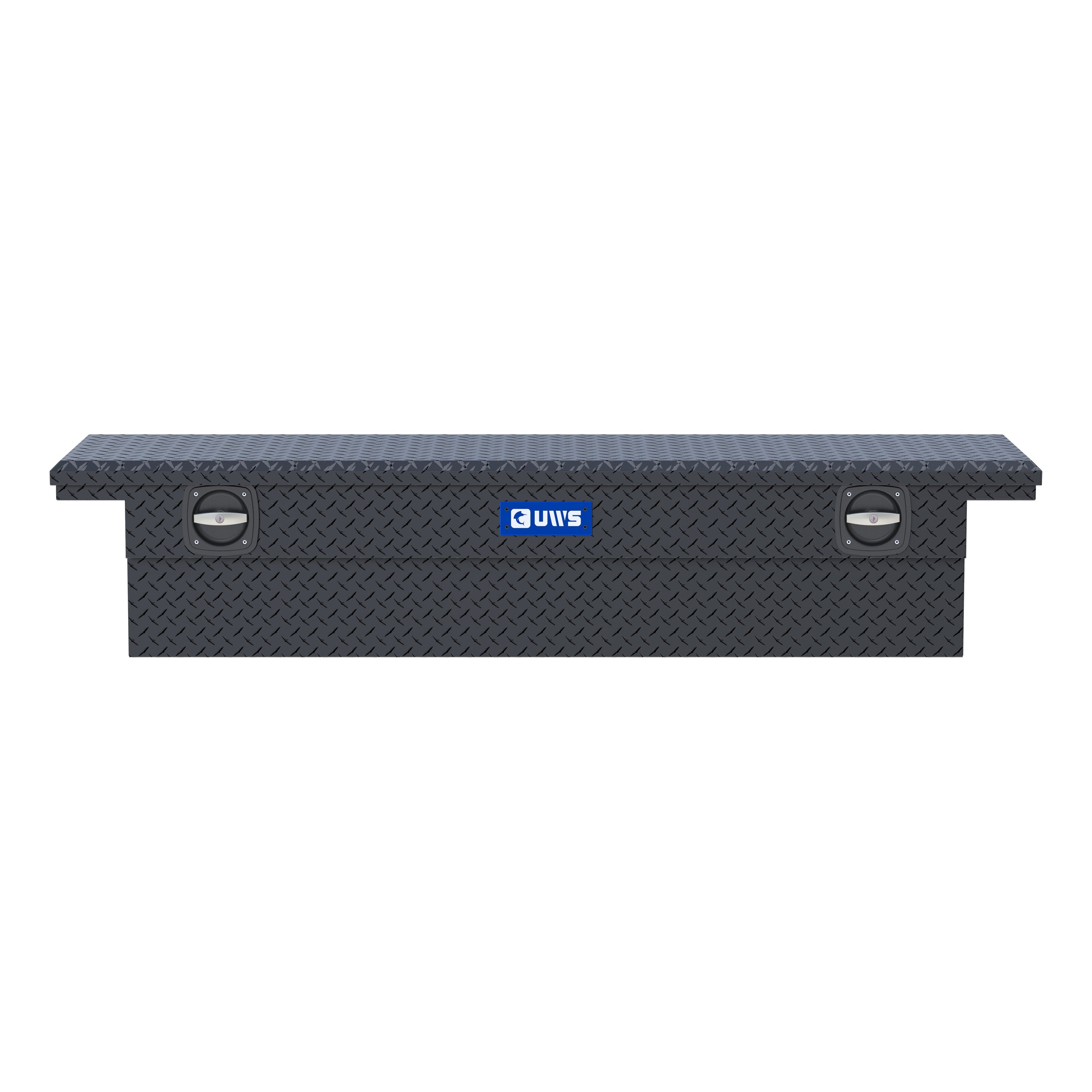 UWS EC50010 Secure Lock 72-Inch Matte Black Heavy-Wall Aluminum Truck Tool Box with Low Profile, RigidCore Lid