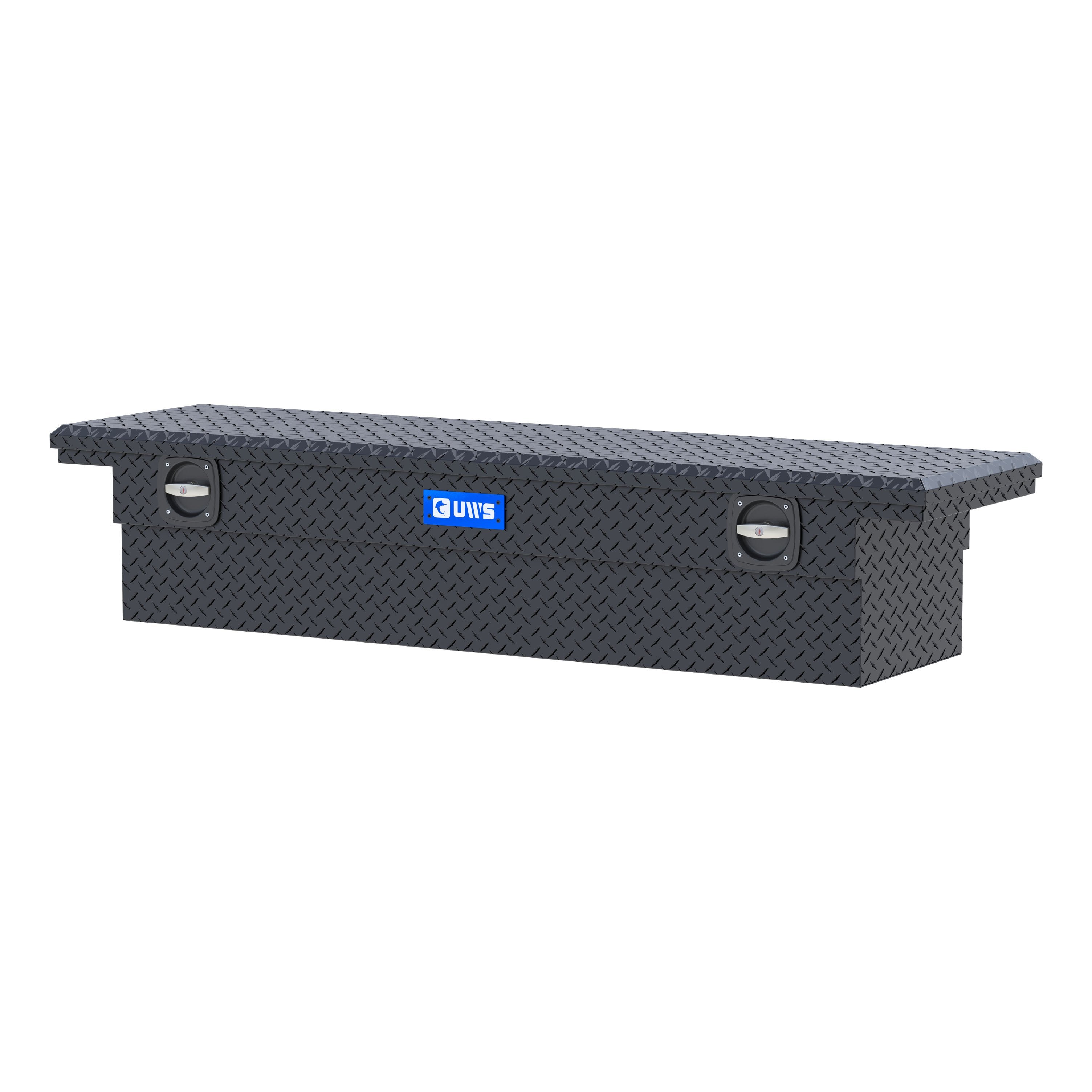 UWS EC50010 Secure Lock 72-Inch Matte Black Heavy-Wall Aluminum Truck Tool Box with Low Profile, RigidCore Lid