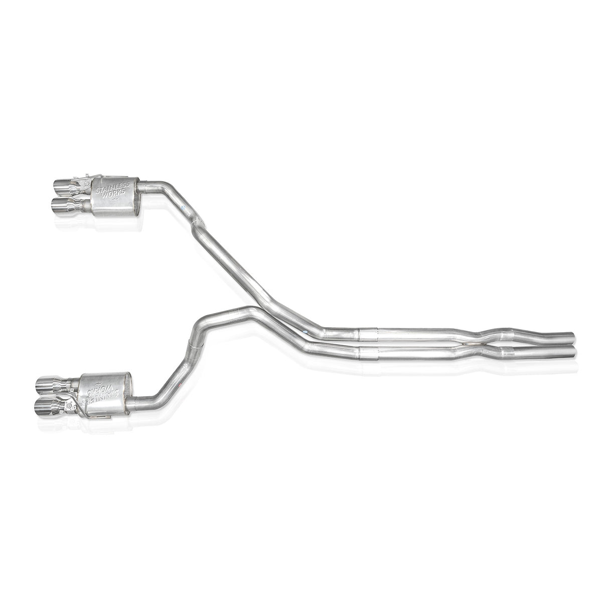 Stainless Works Catback Exhaust Under Bumper Exit Polished Tips 23-25 Cadillac Escalade V