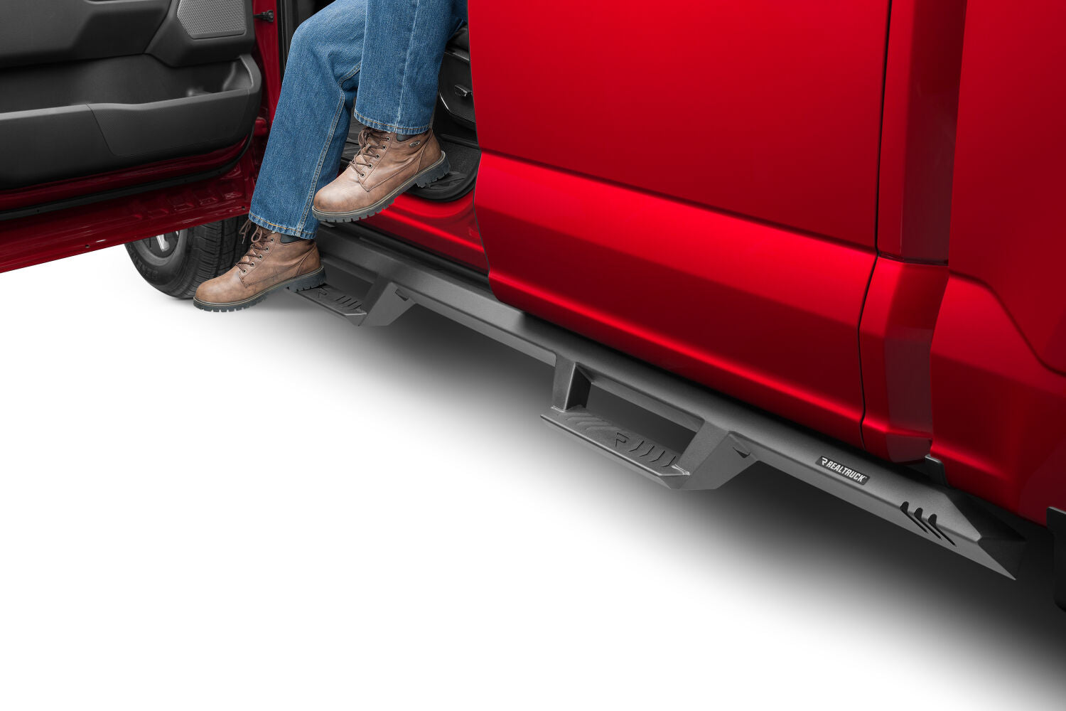 EpYx Step System Cab Length (2 Steps per Side) 2015-2025 Ford F-150/Raptor SuperCrew/2017-2026 Ford F-250/350/450 Crew Cab Textured Black NFab