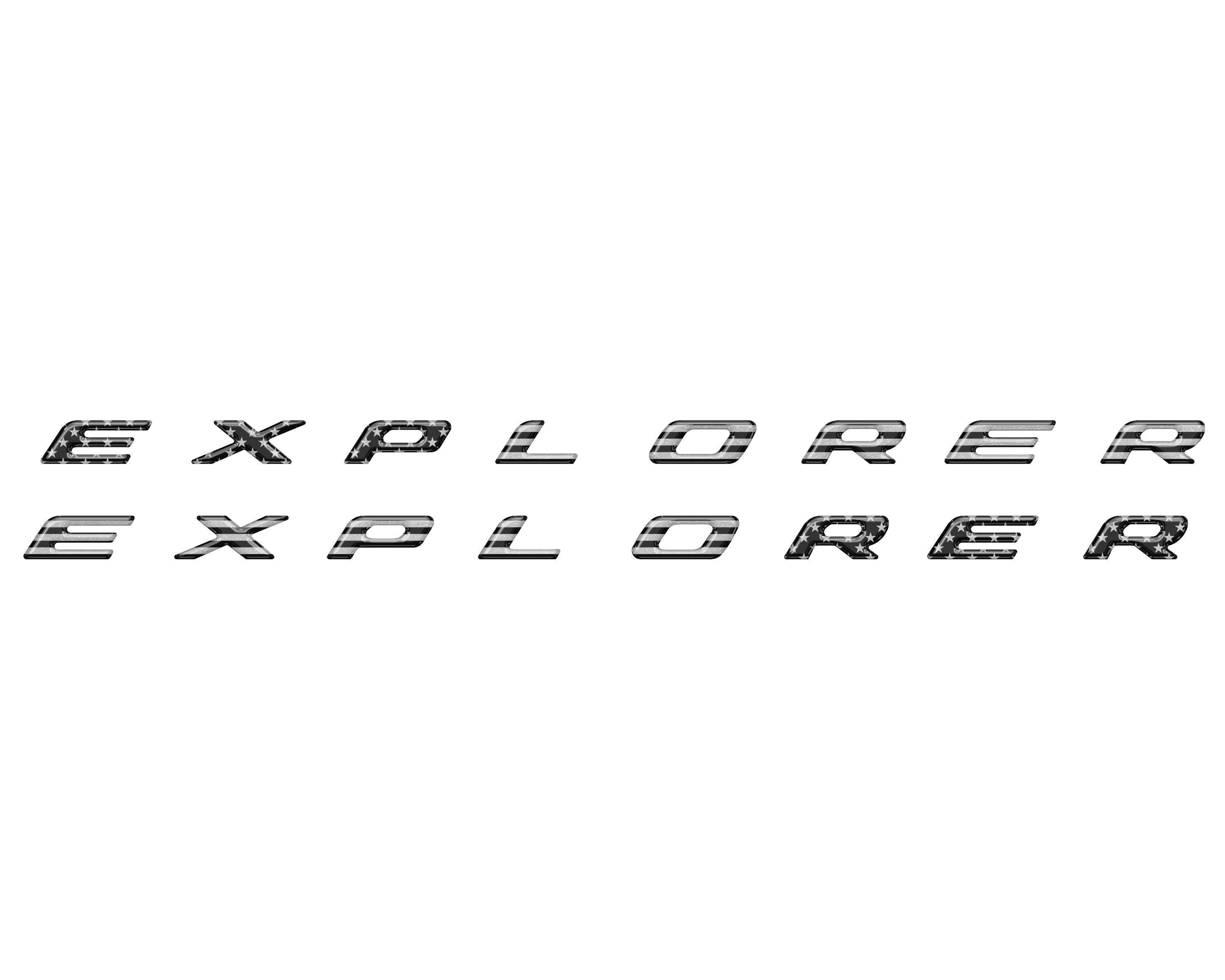 Rocker Panel Letter Inserts Fits 2020-2026 Ford Explorer