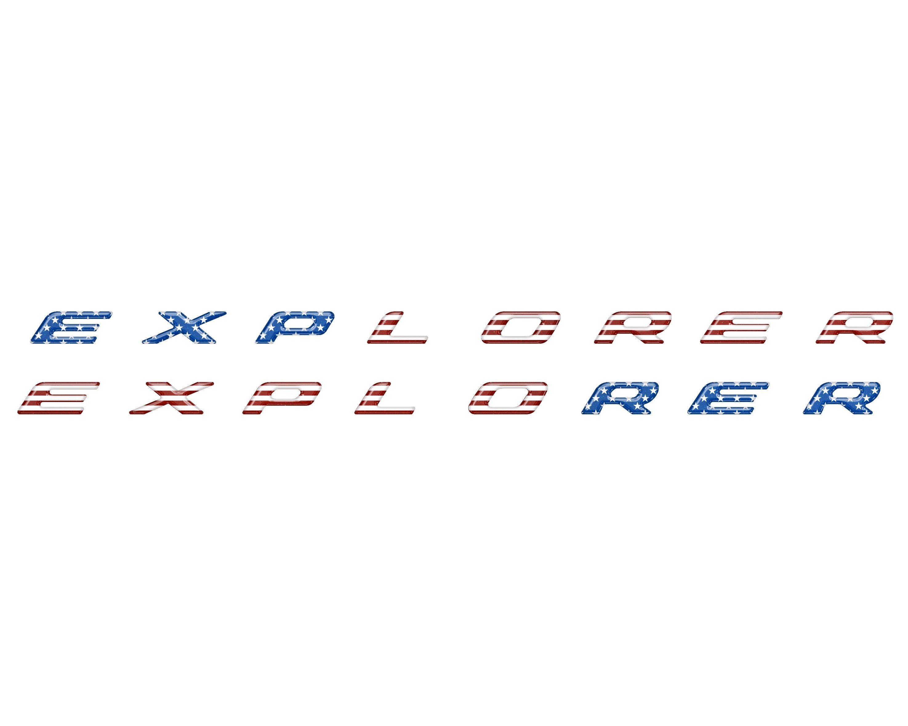Rocker Panel Letter Inserts Fits 2020-2026 Ford Explorer