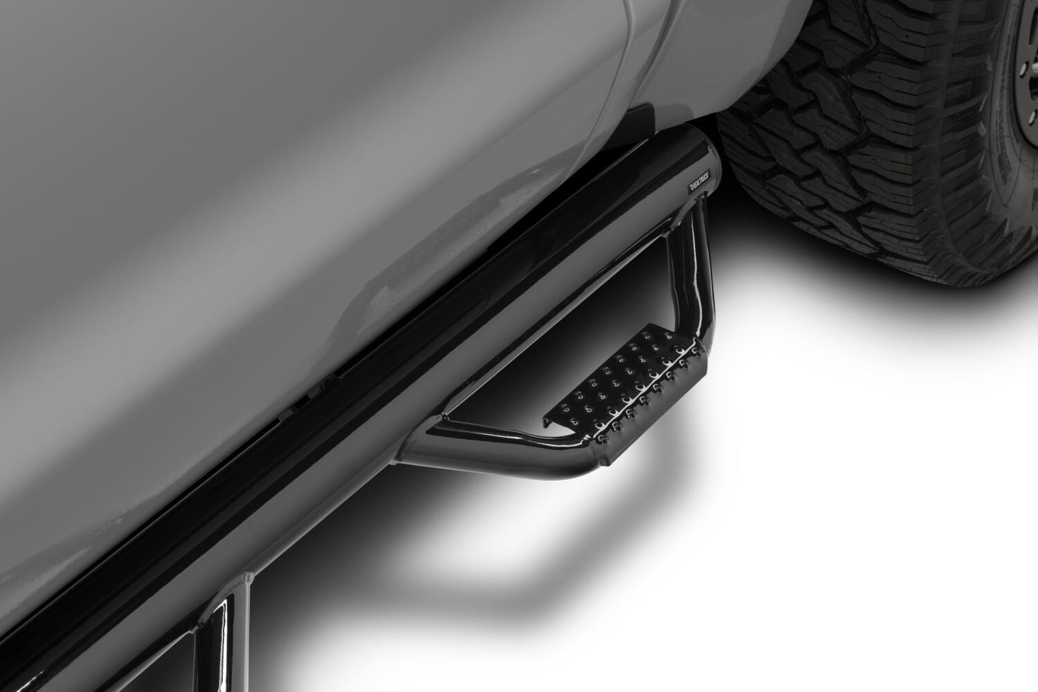 Nerf Step Bar Cab Length (2 Steps per Side) 2009-2014 Ford F-150 SuperCrew Gloss Black NFab