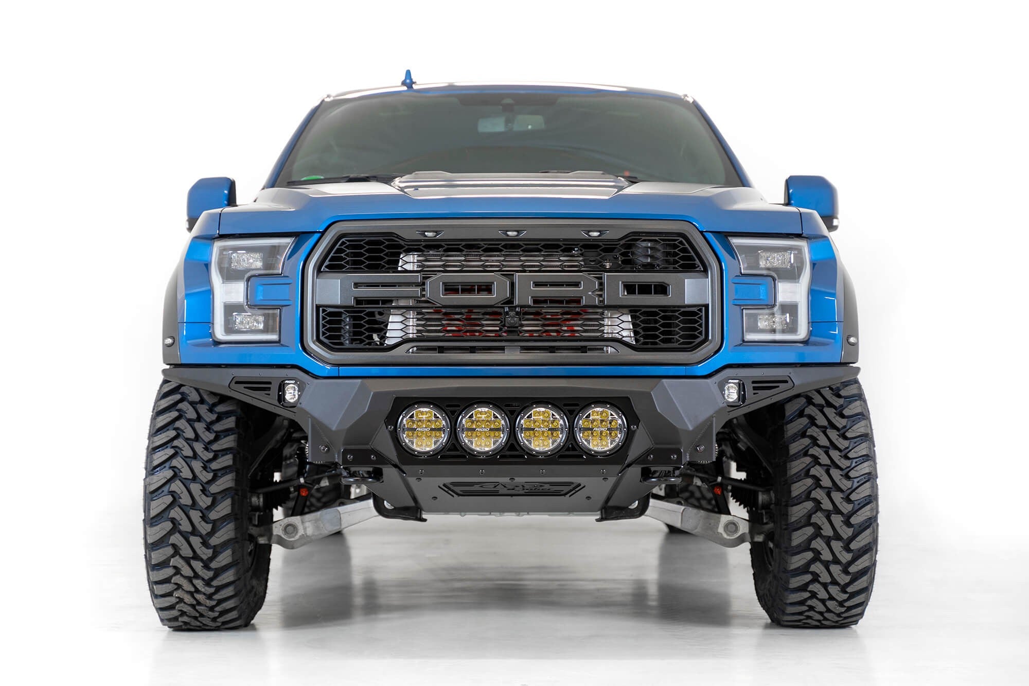 2017-2020 Ford Raptor Bomber Front Bumper Mounts for 4 Rigid 360 6 Inch Round Lights Addictive Desert Designs